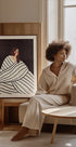 The Woman With Black and White Stripes Plakat - Posterbox