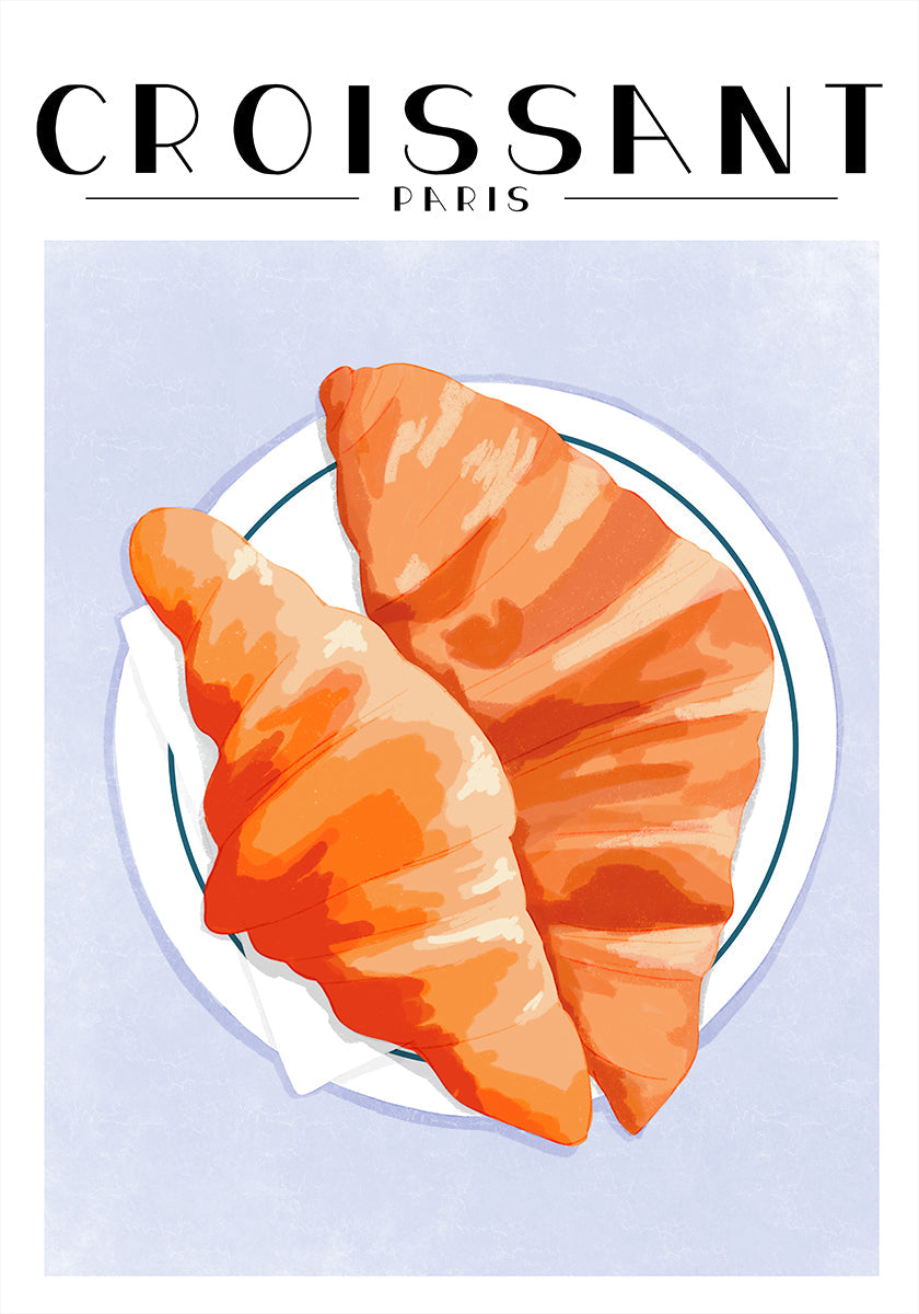 Croissant - Paris Plakat - Posterbox