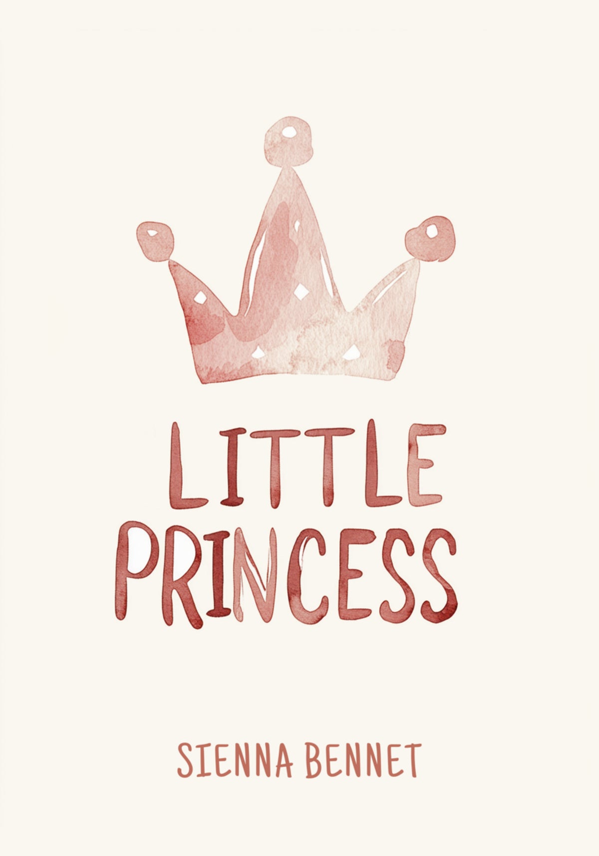 Piešimas akvarele su karūna mažajai princesei