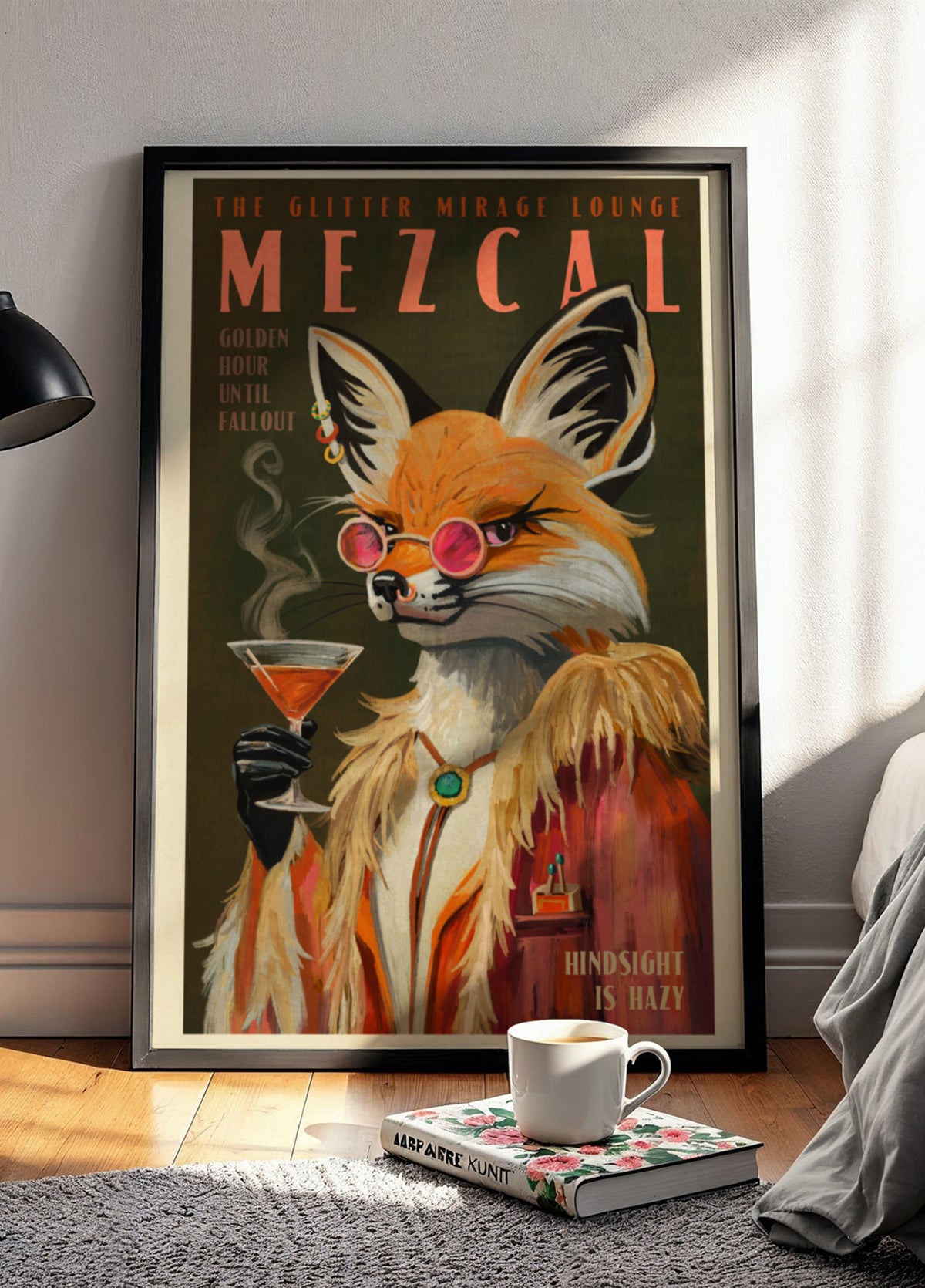 Mezcal Fox Print. Vintage Alcohol Posters &amp; Cocktail Decor - Posterbox