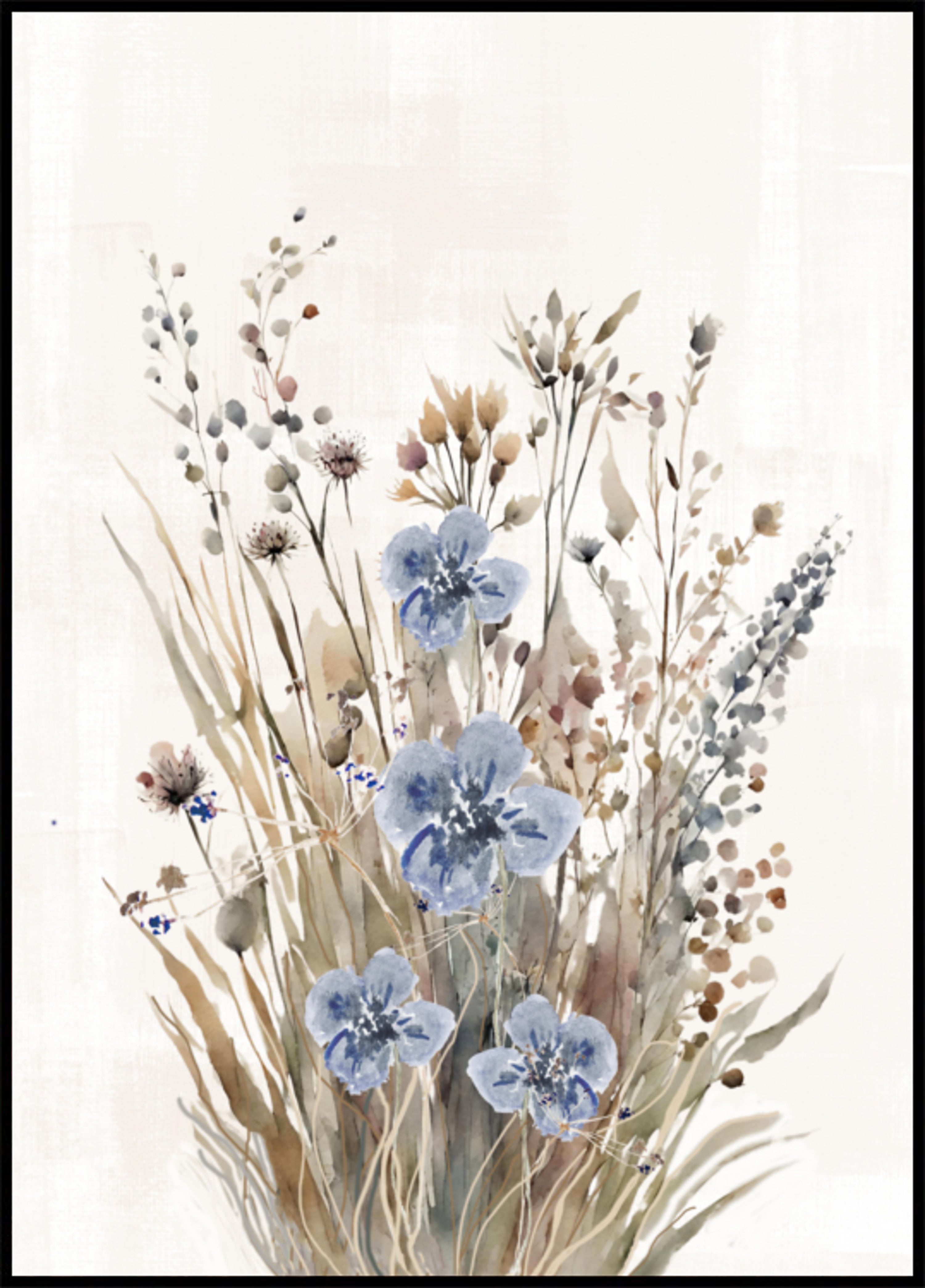 Gentle Watercolor Wildflowers