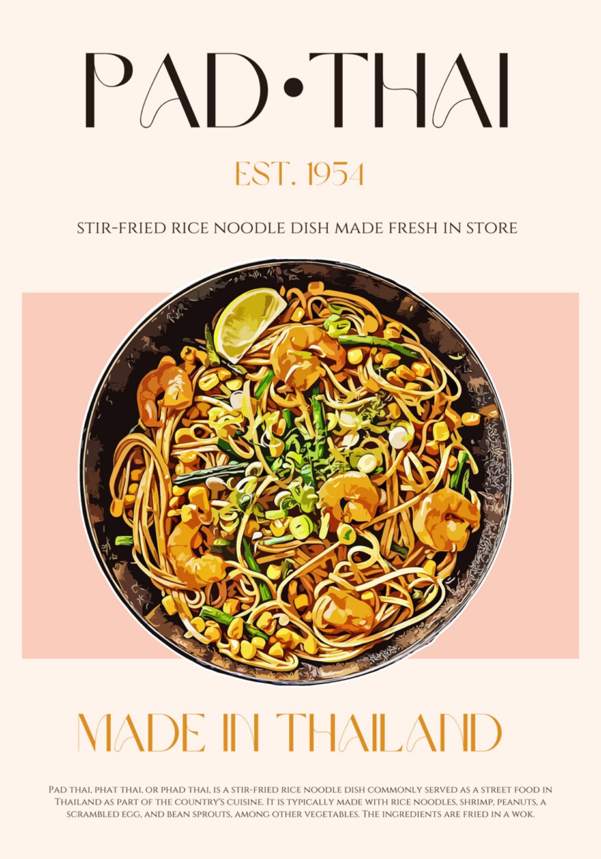 Klassikalised Pad Thai nuudlid