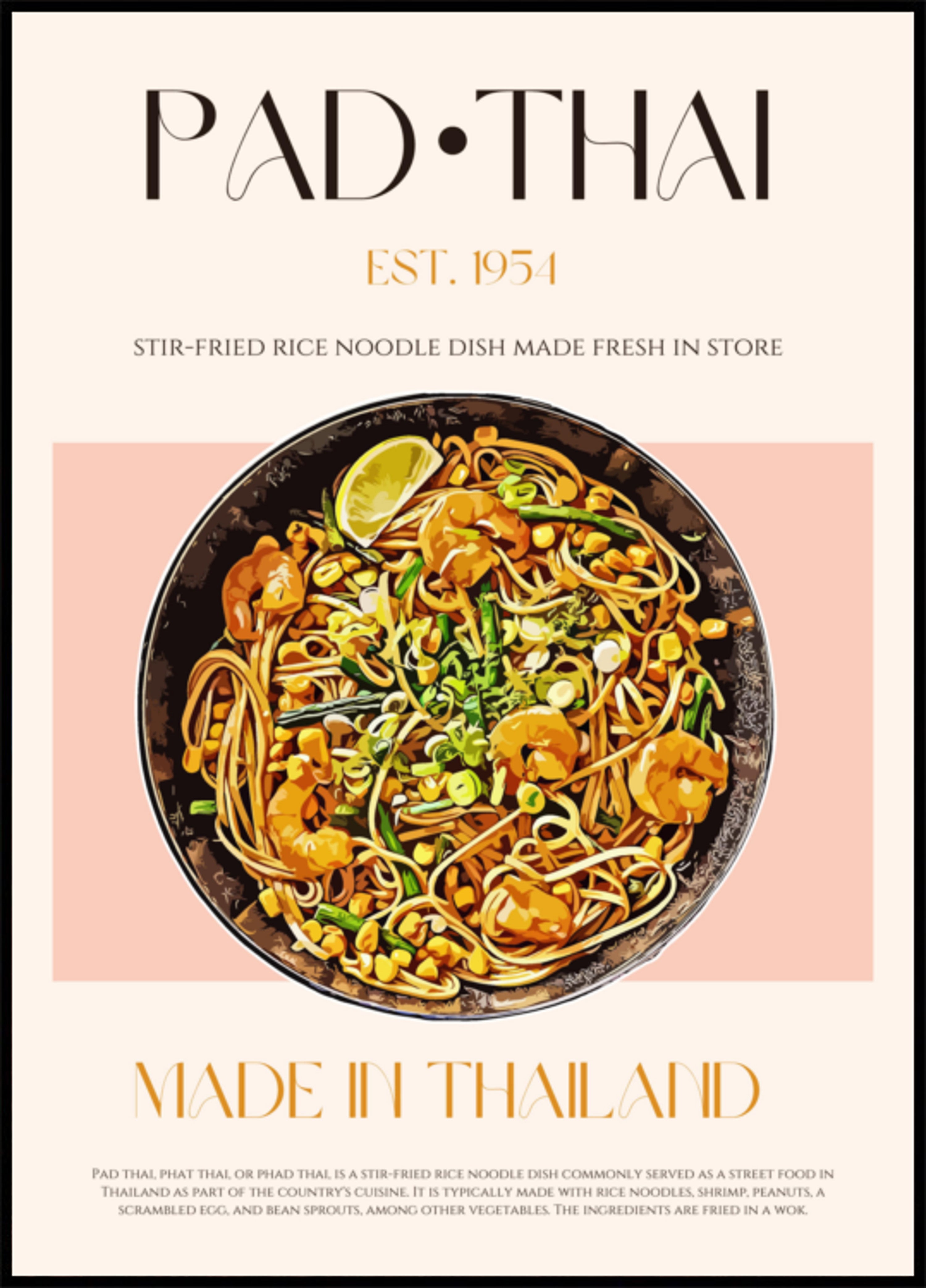 Klassikalised Pad Thai nuudlid