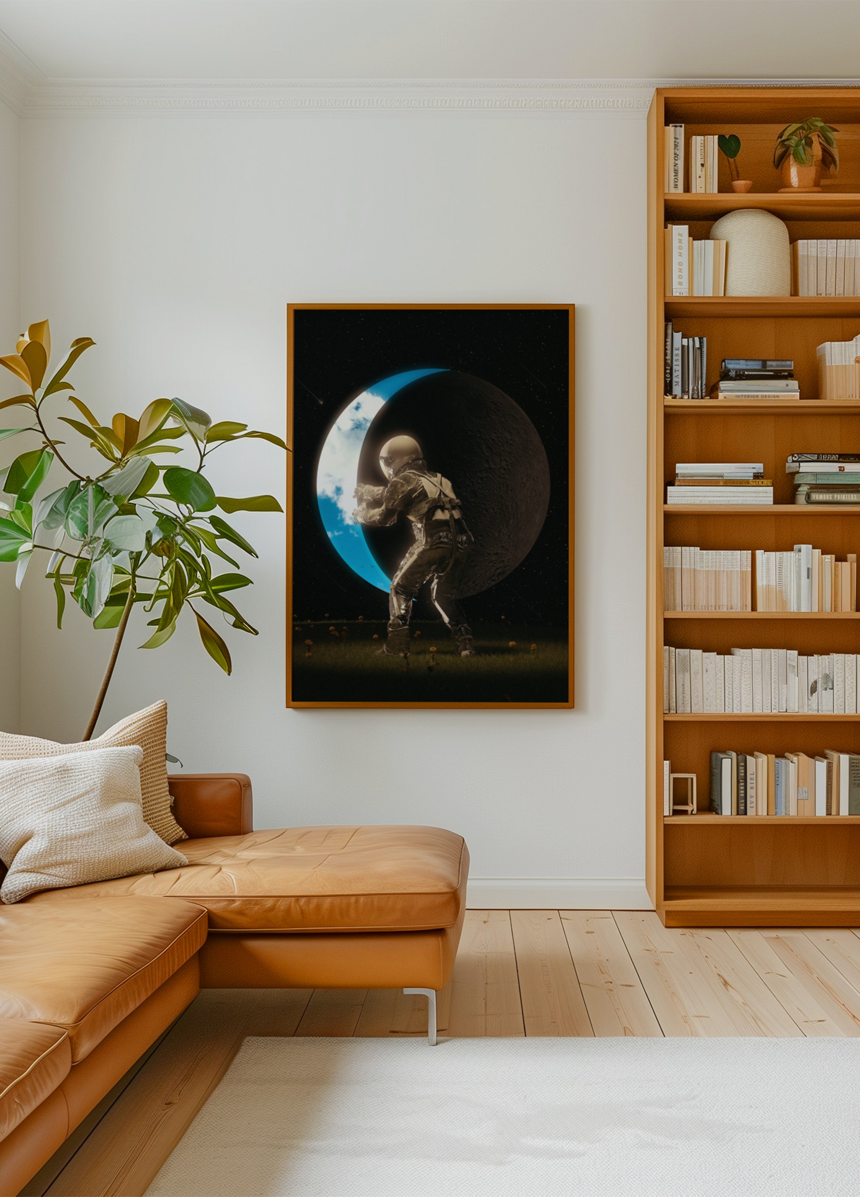 Astronauts, kas tur Mēnesi