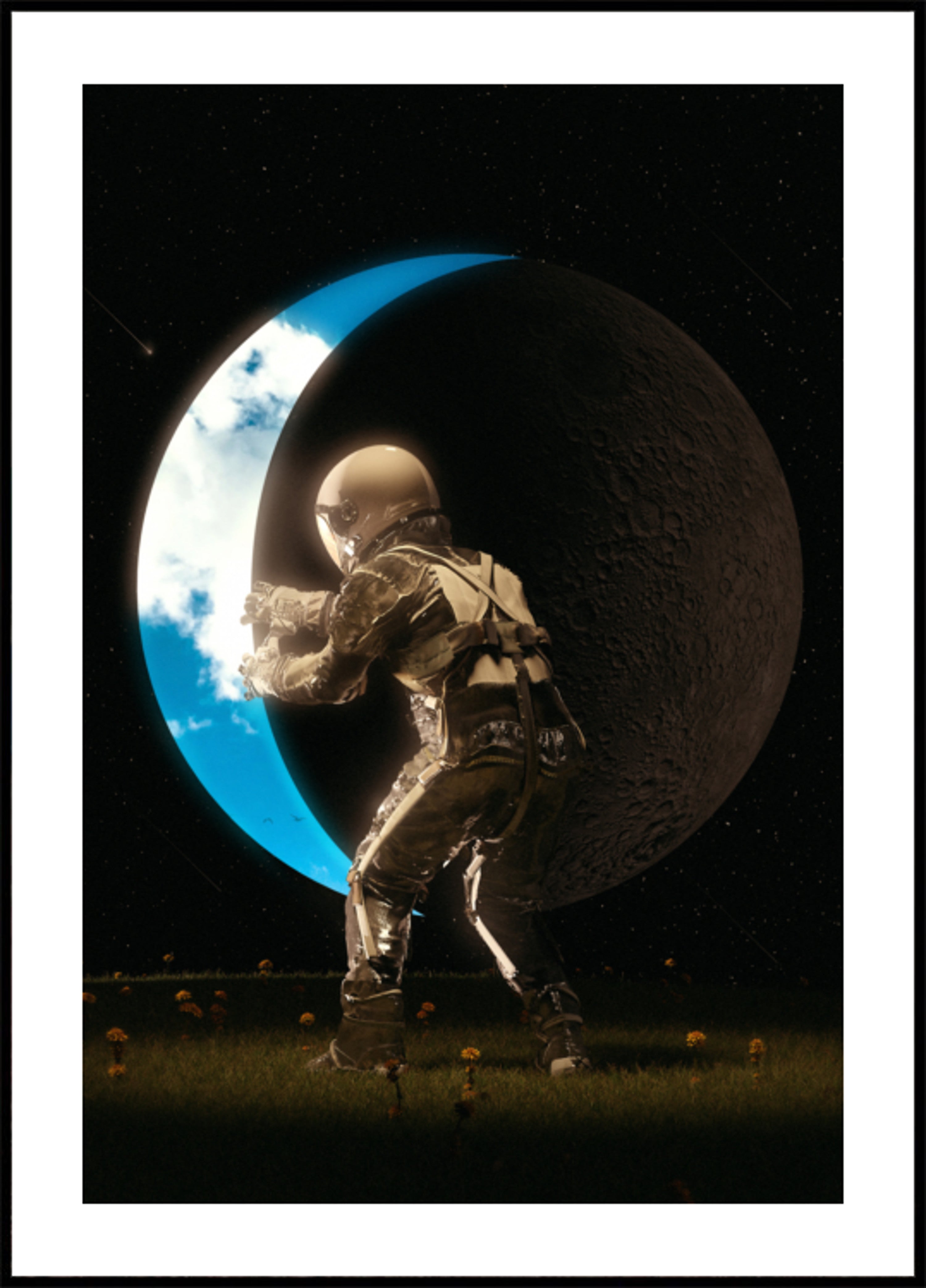 Astronauts, kas tur Mēnesi