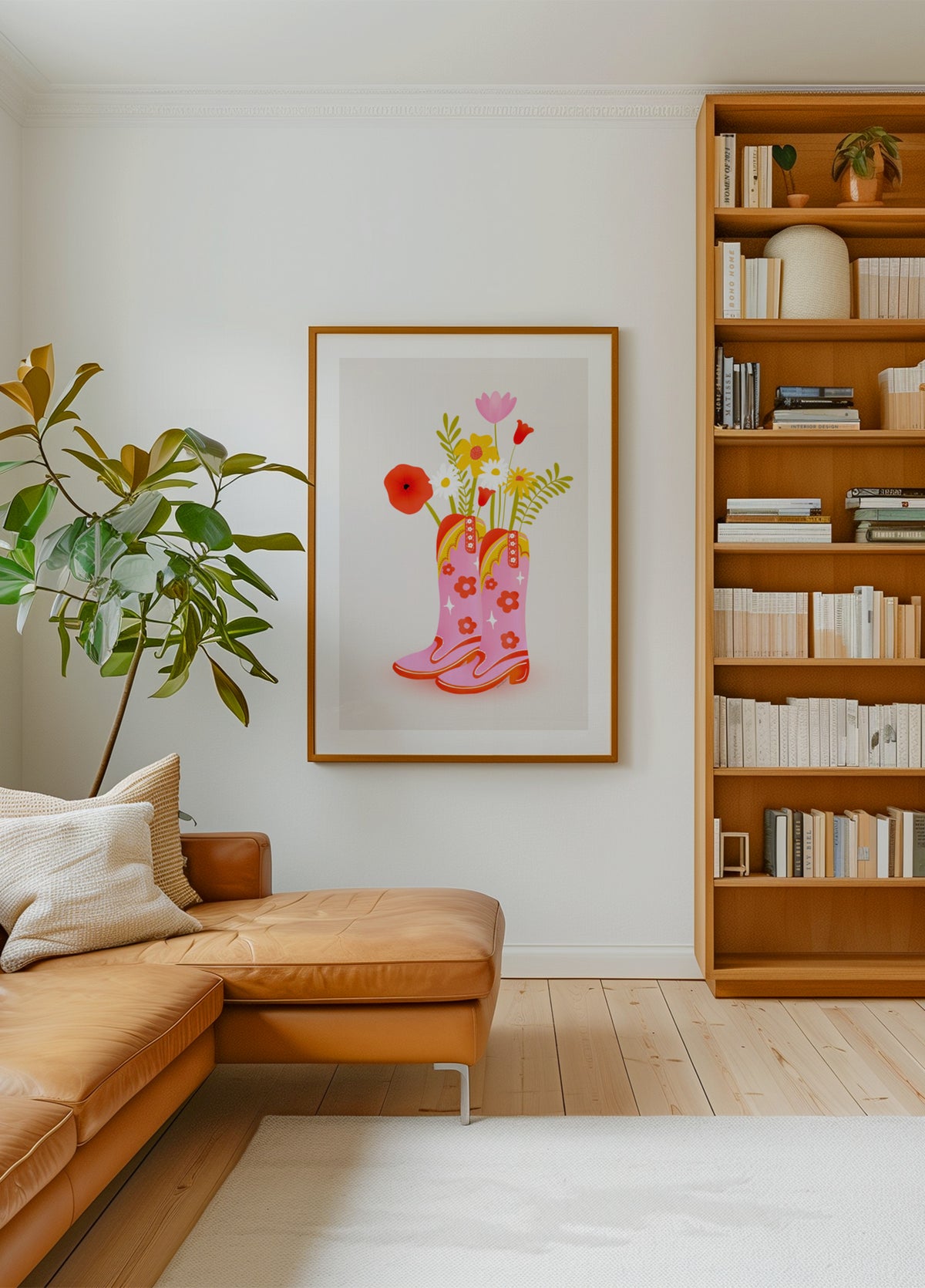 Pink Cowboy Boots Flowers