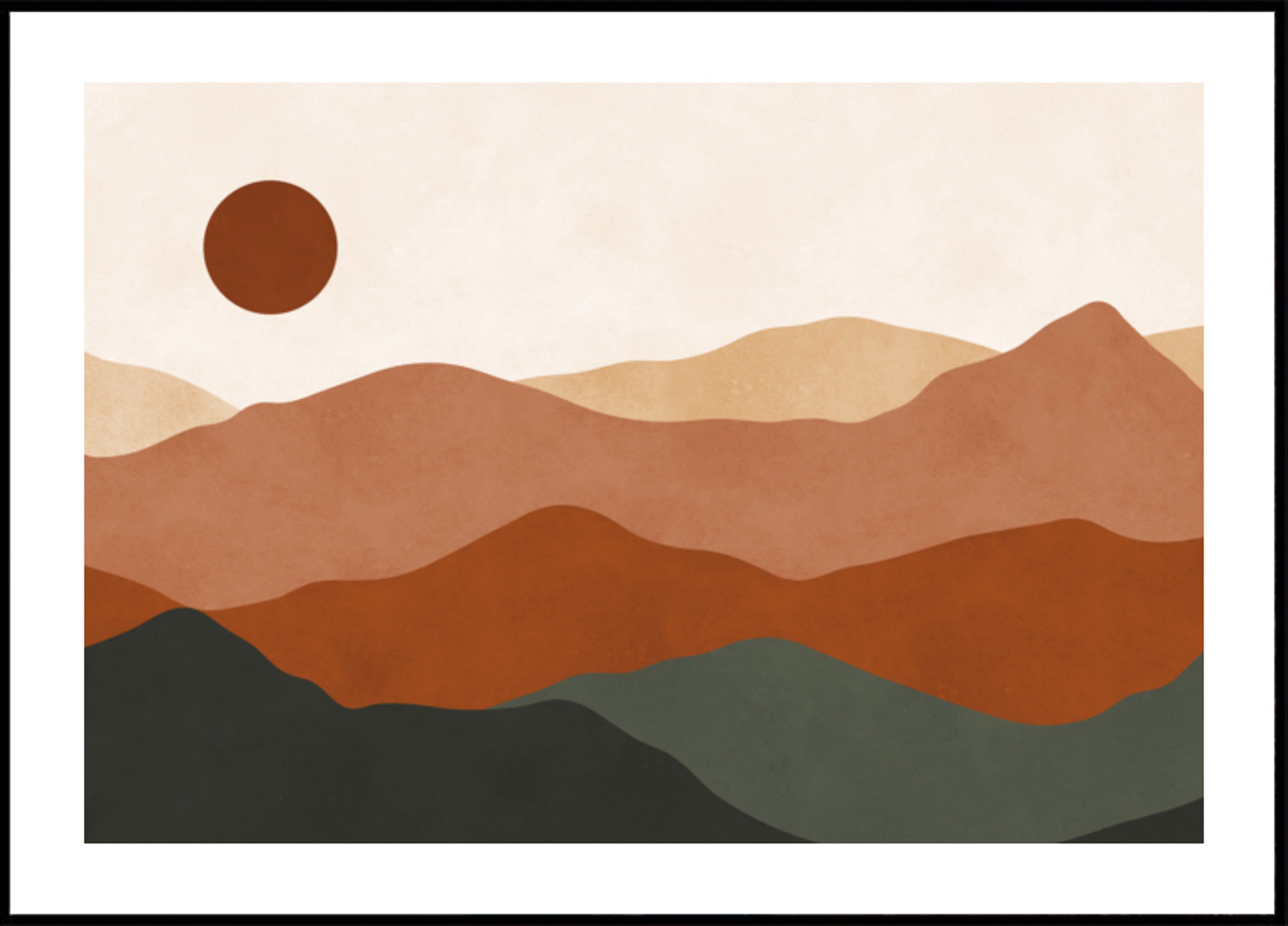 Layered Desert Sun - Posterbox