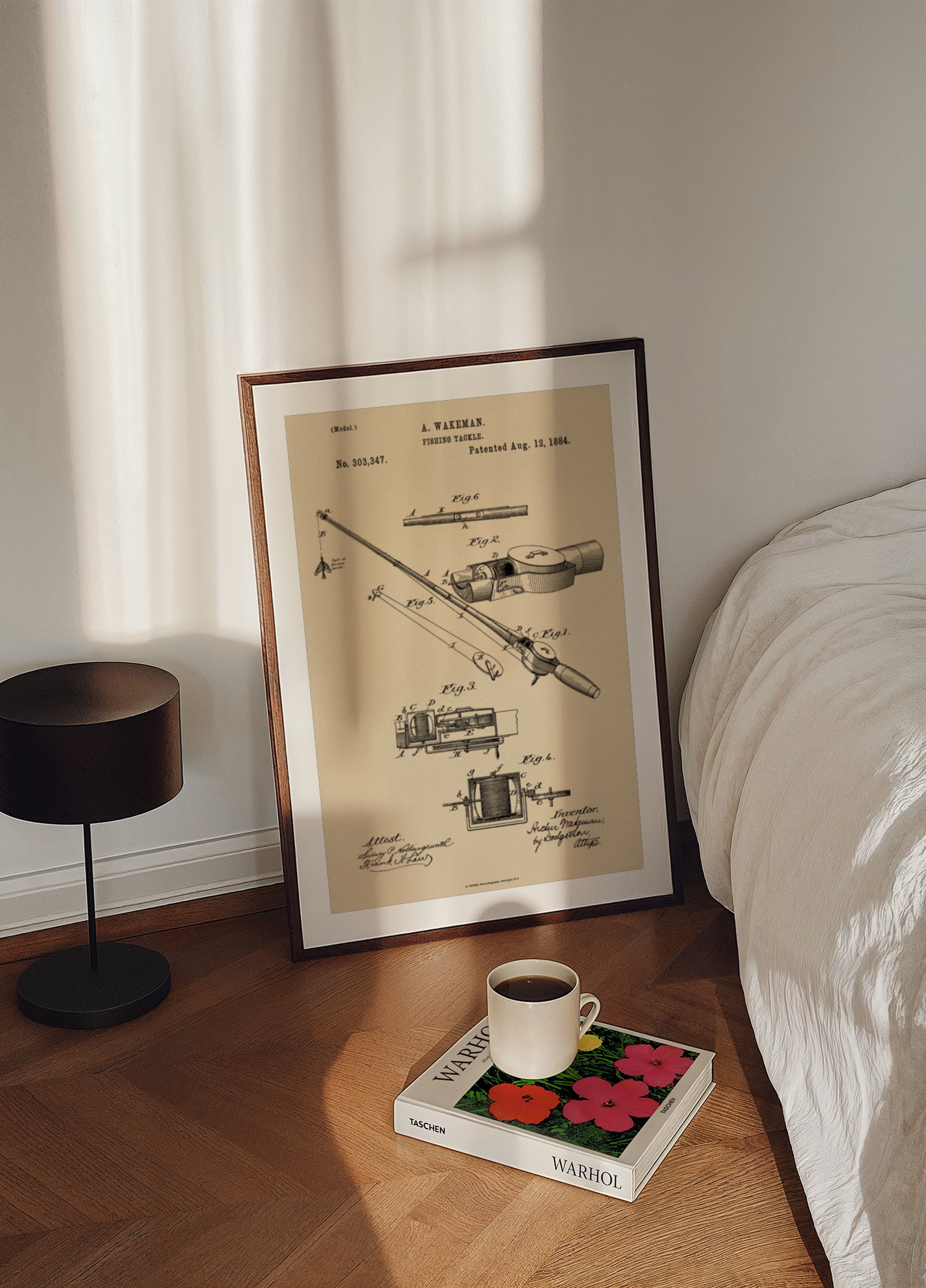 Vintage Fëscherei Patent