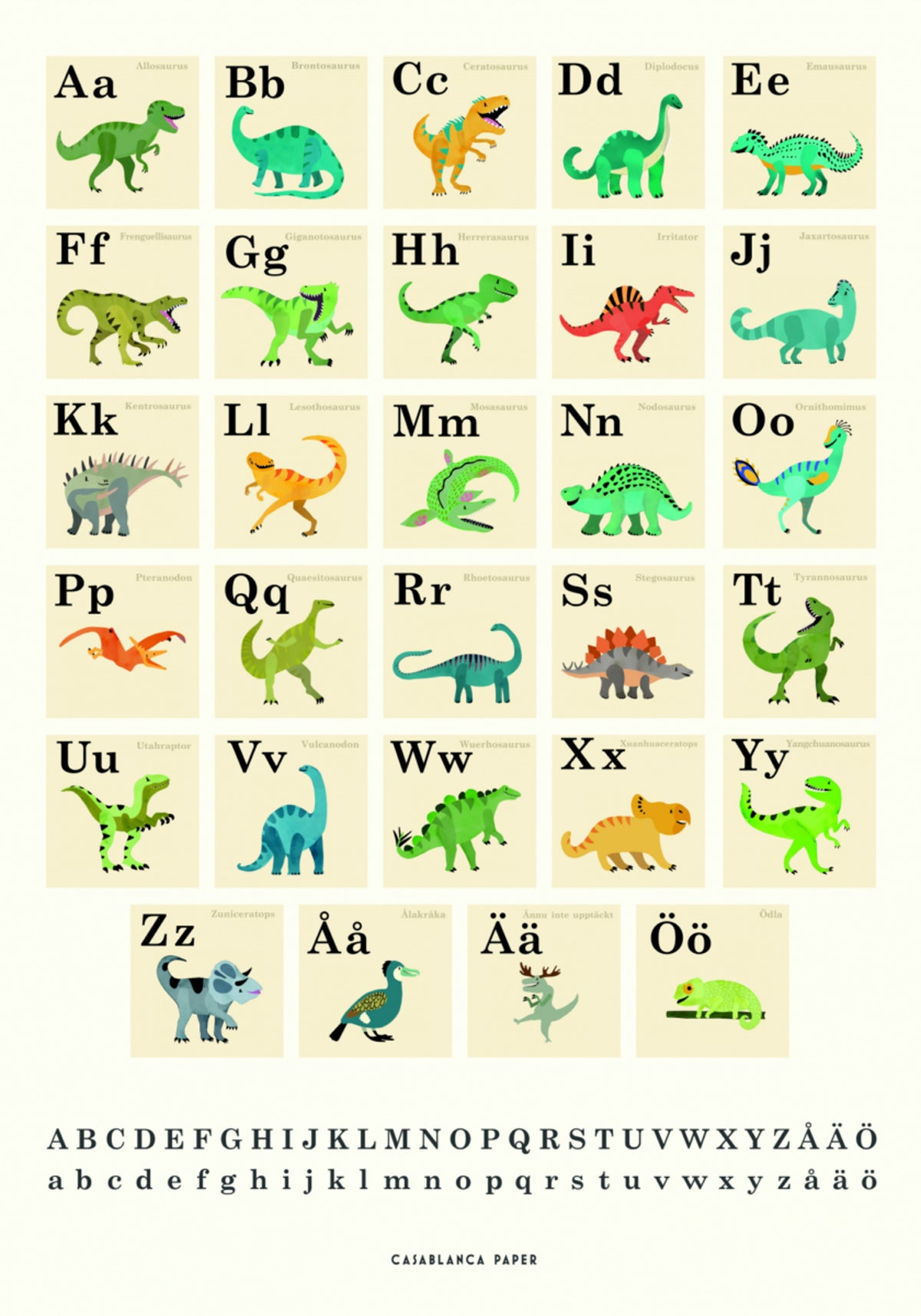 Cute Dinosaur Alphabet