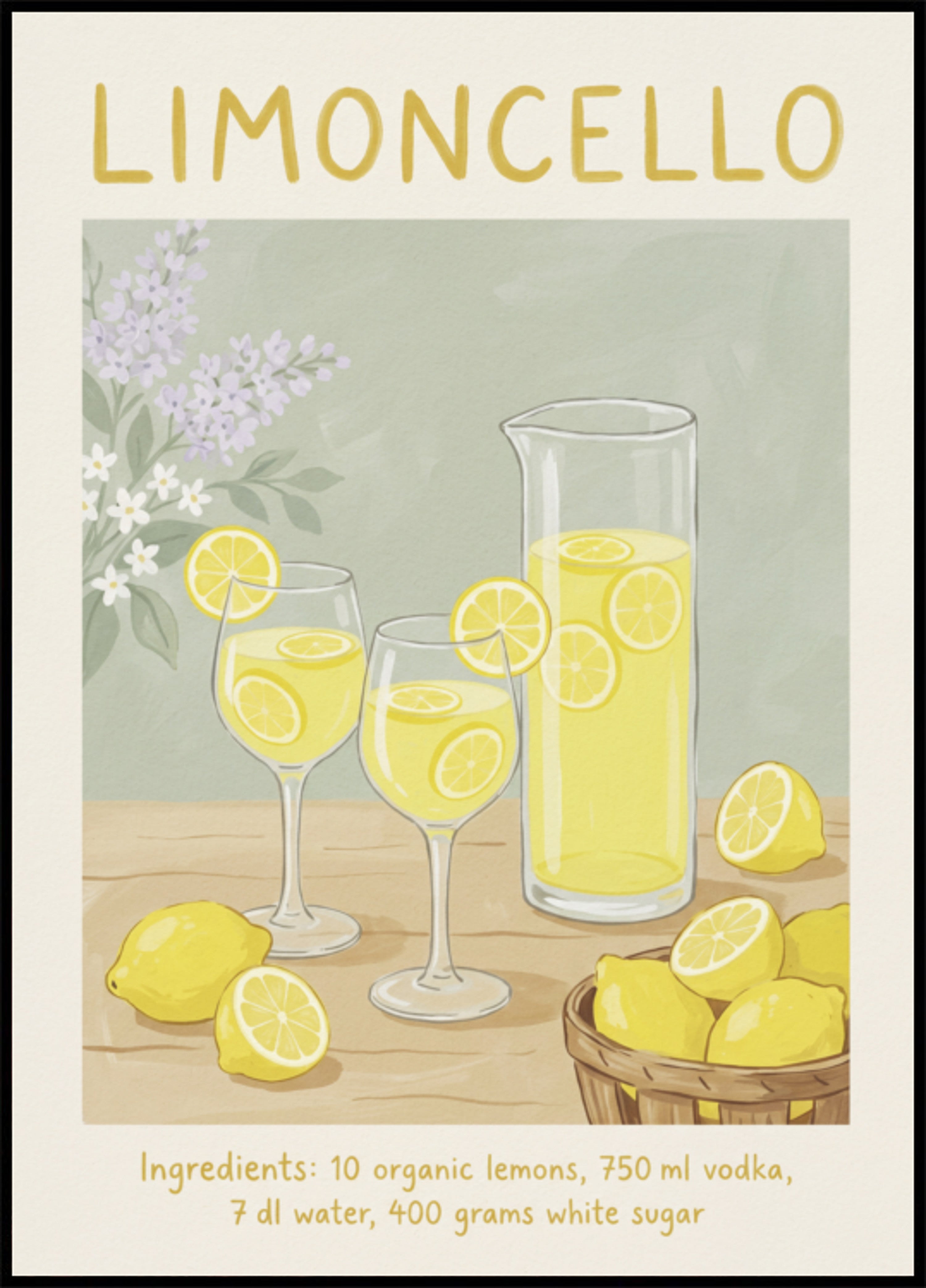 Limoncello citromos frissítő