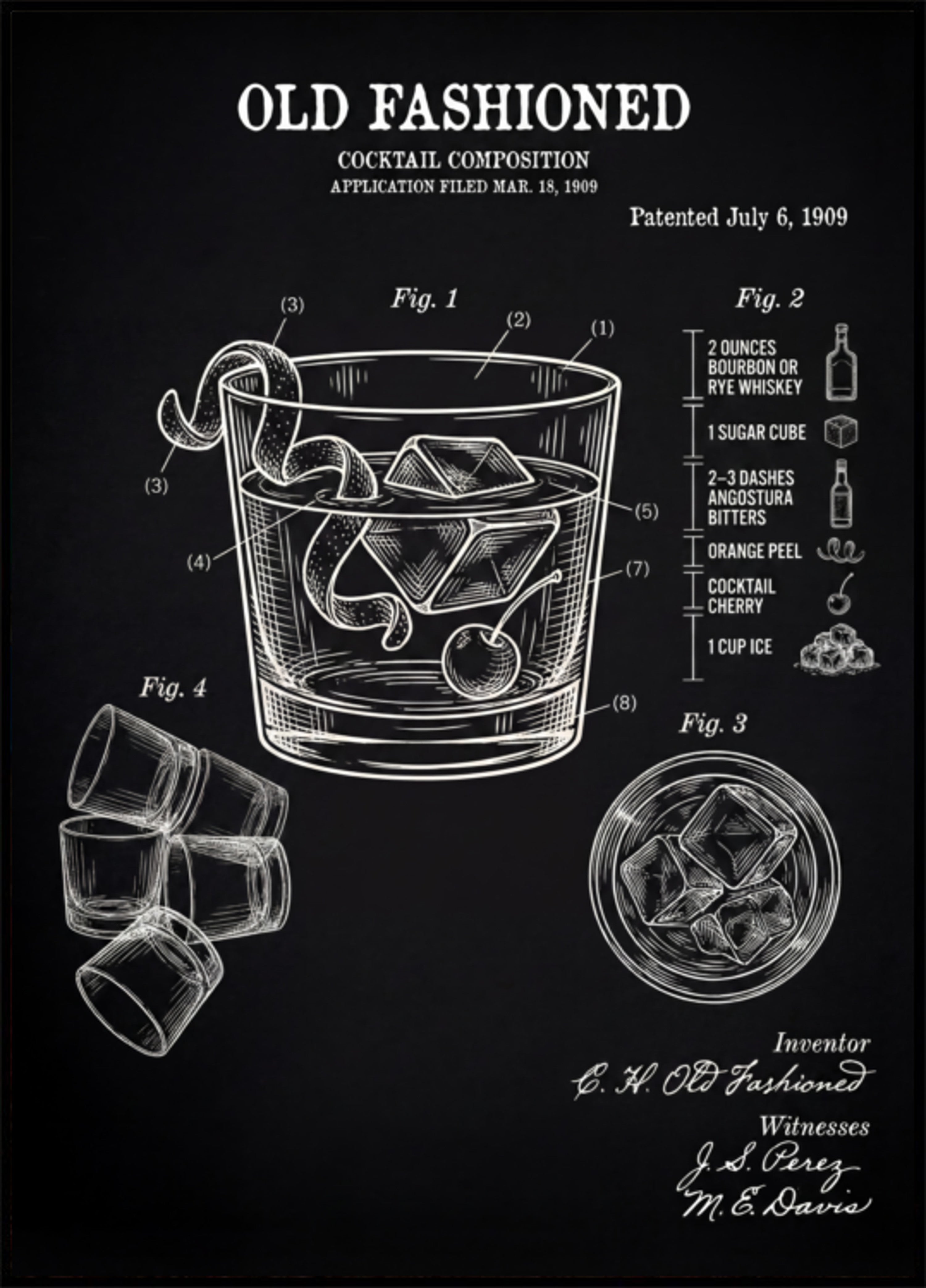 Old Fashioned Cocktail Patent