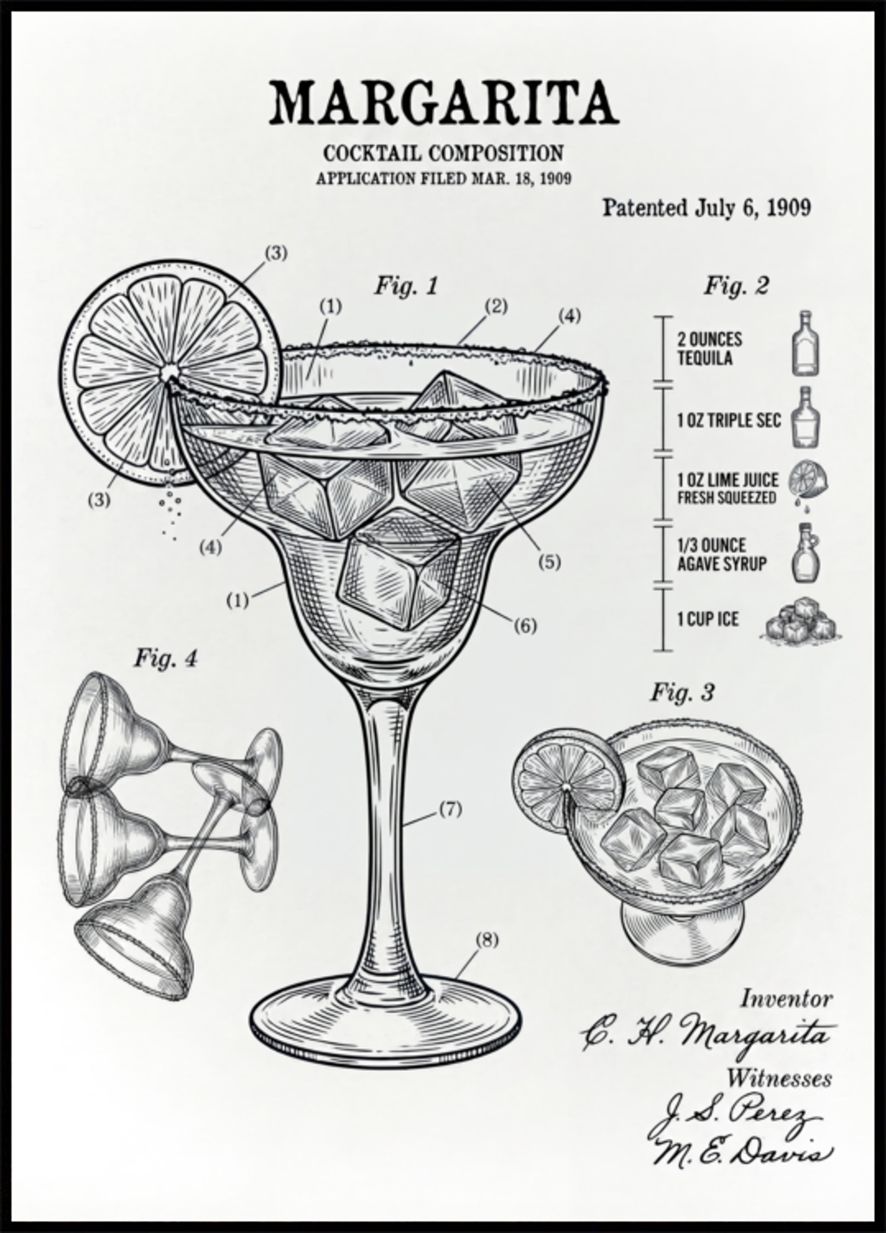 Margaritas kokteiļu patents