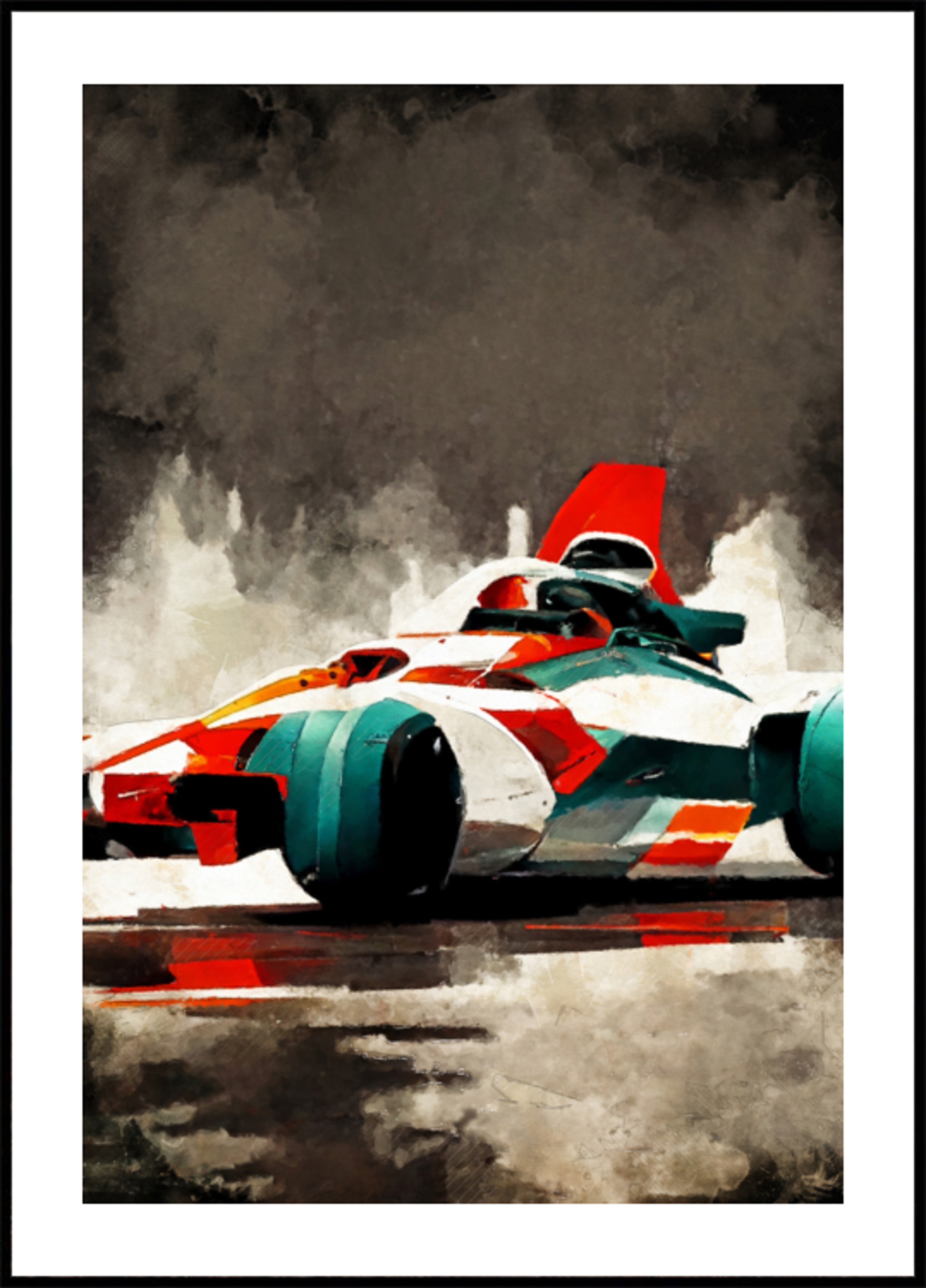 Vibrant Race Car Action