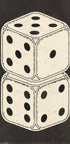 Stacked Vintage Dice - Posterbox