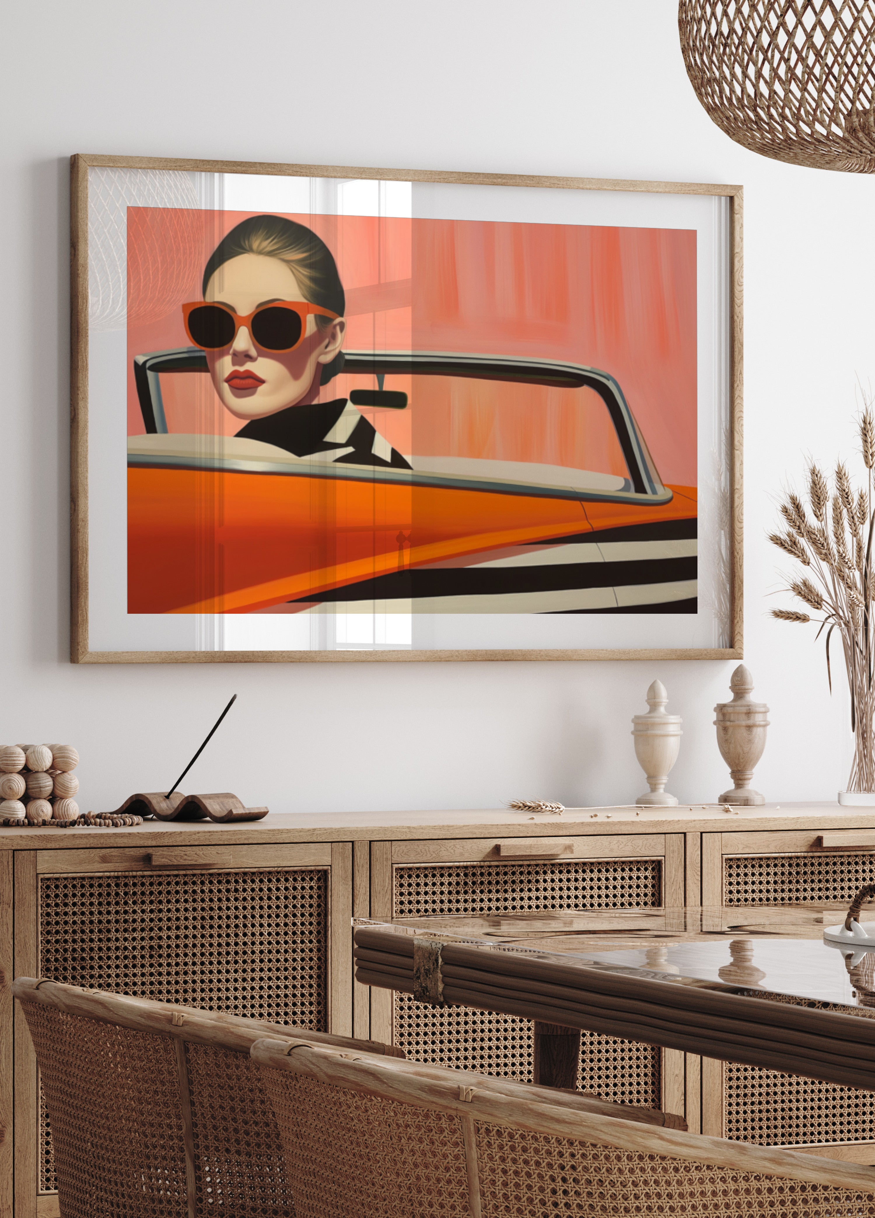 Stiilne naiste oranž auto