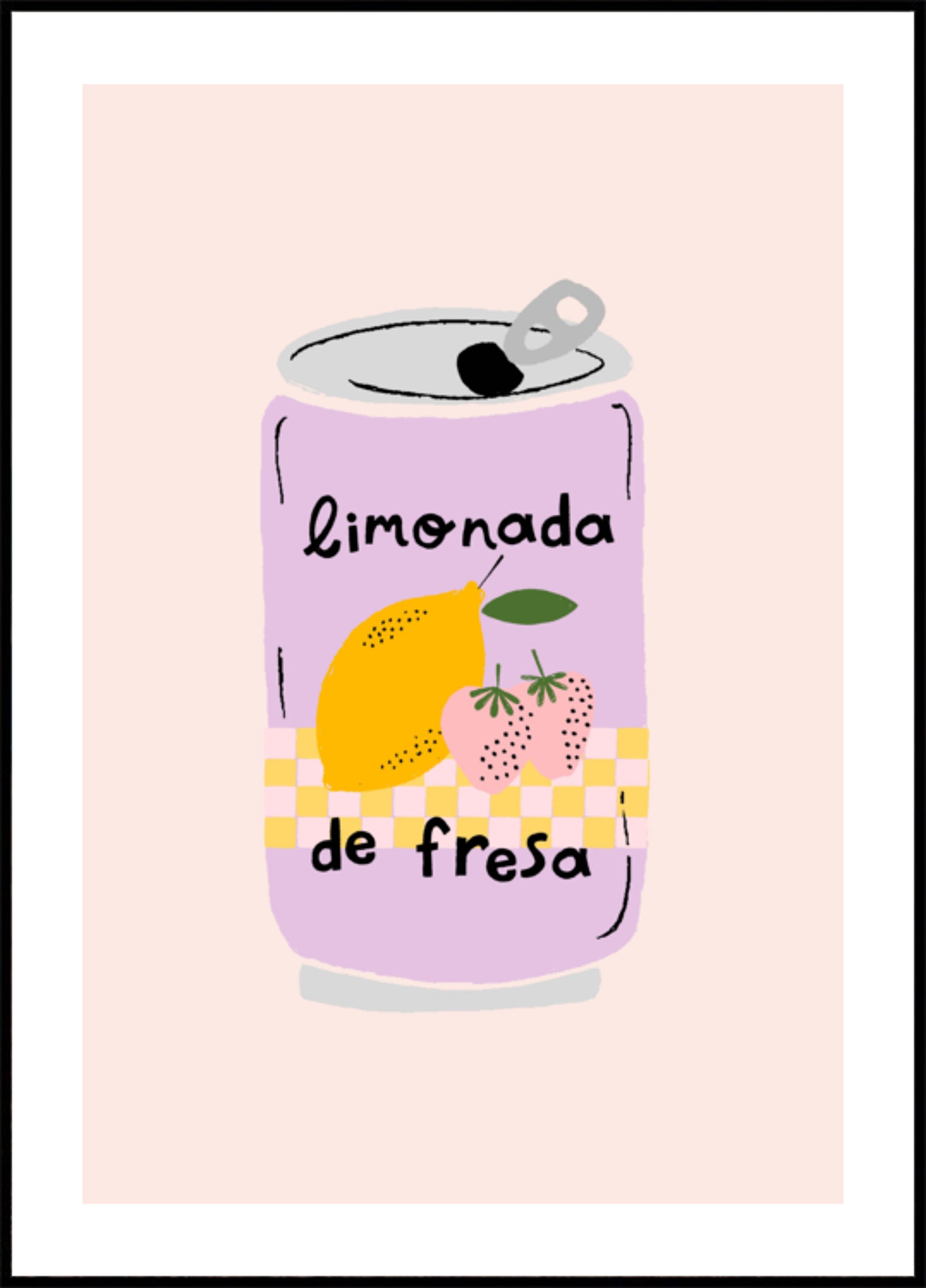 Braškių limonado skardinė