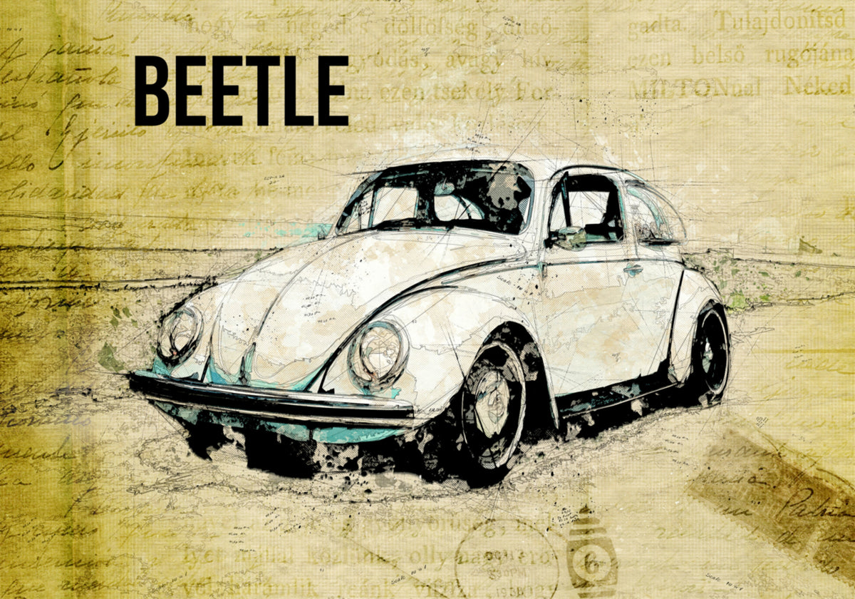 Vintage car sketch