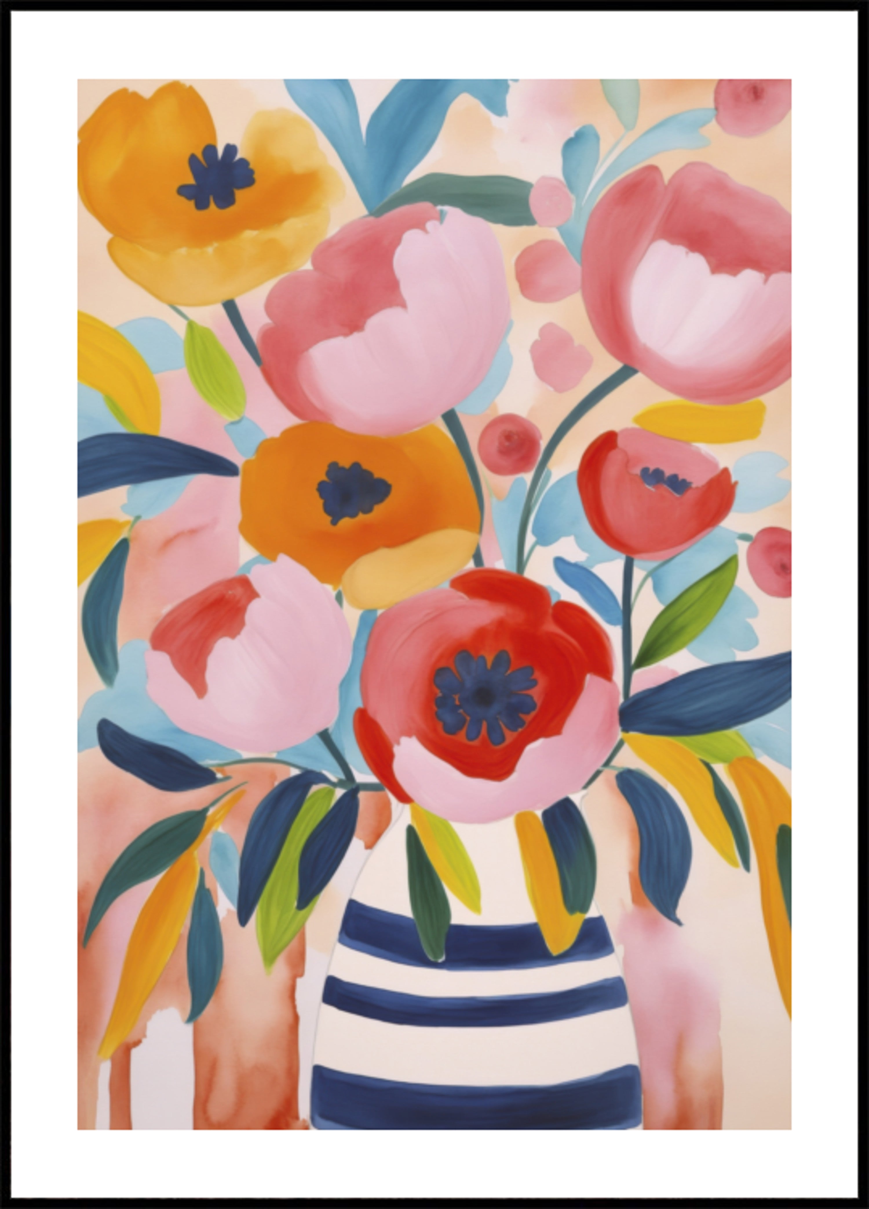 Vibrant gesträifte Bouquet