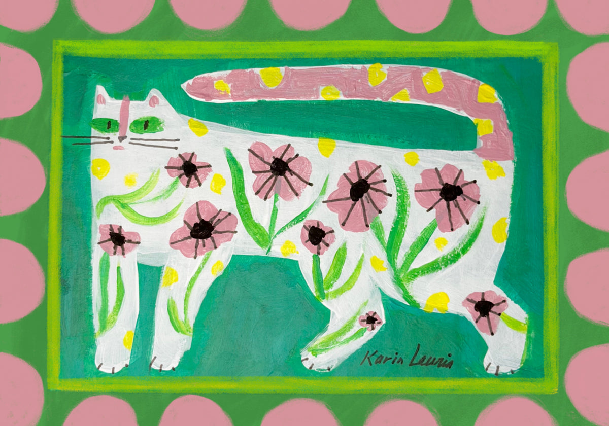 Whimsical Blummen Cat