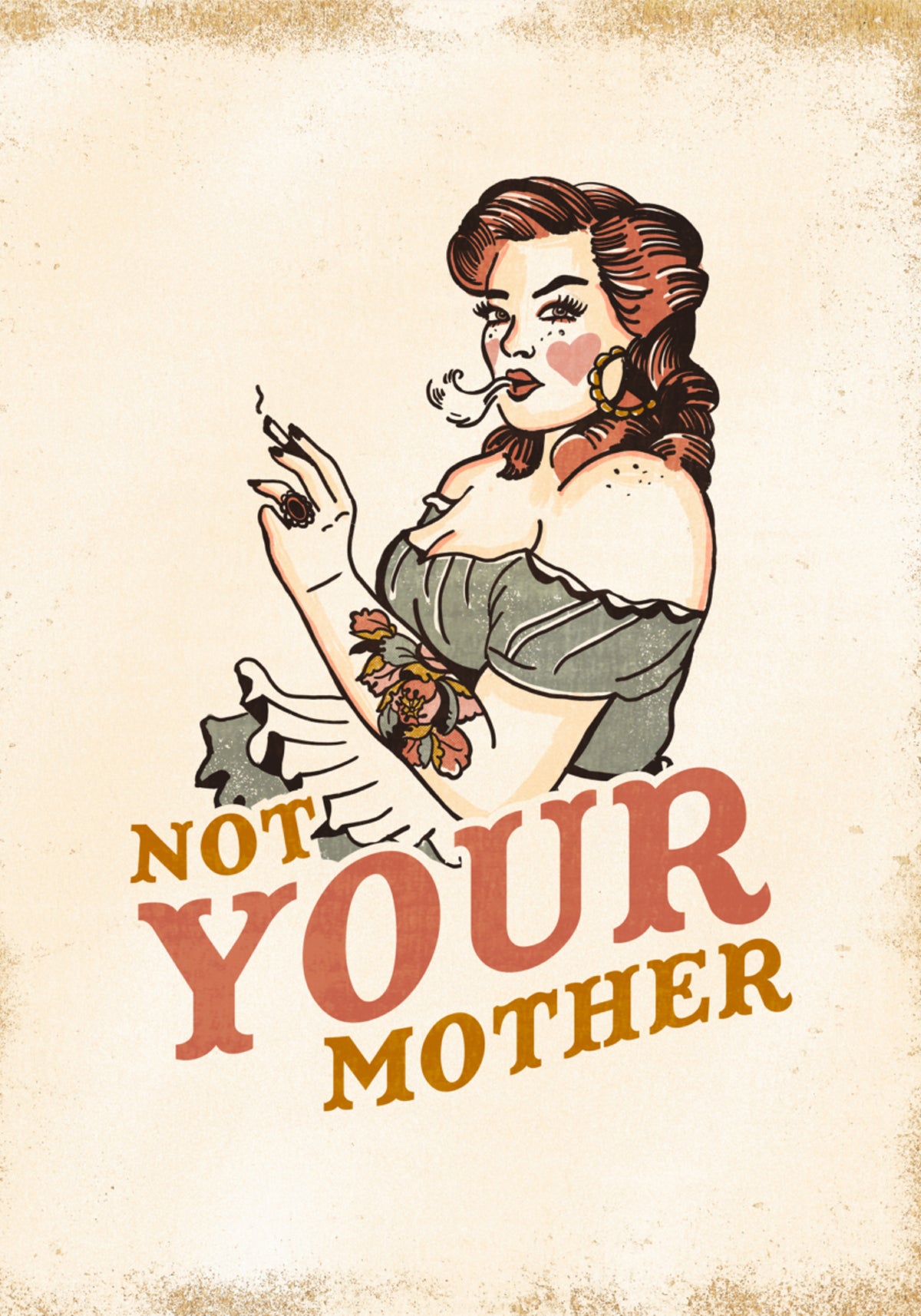 Pole teie ema Rockabilly Pinup, kellel on meeletu suhtumine