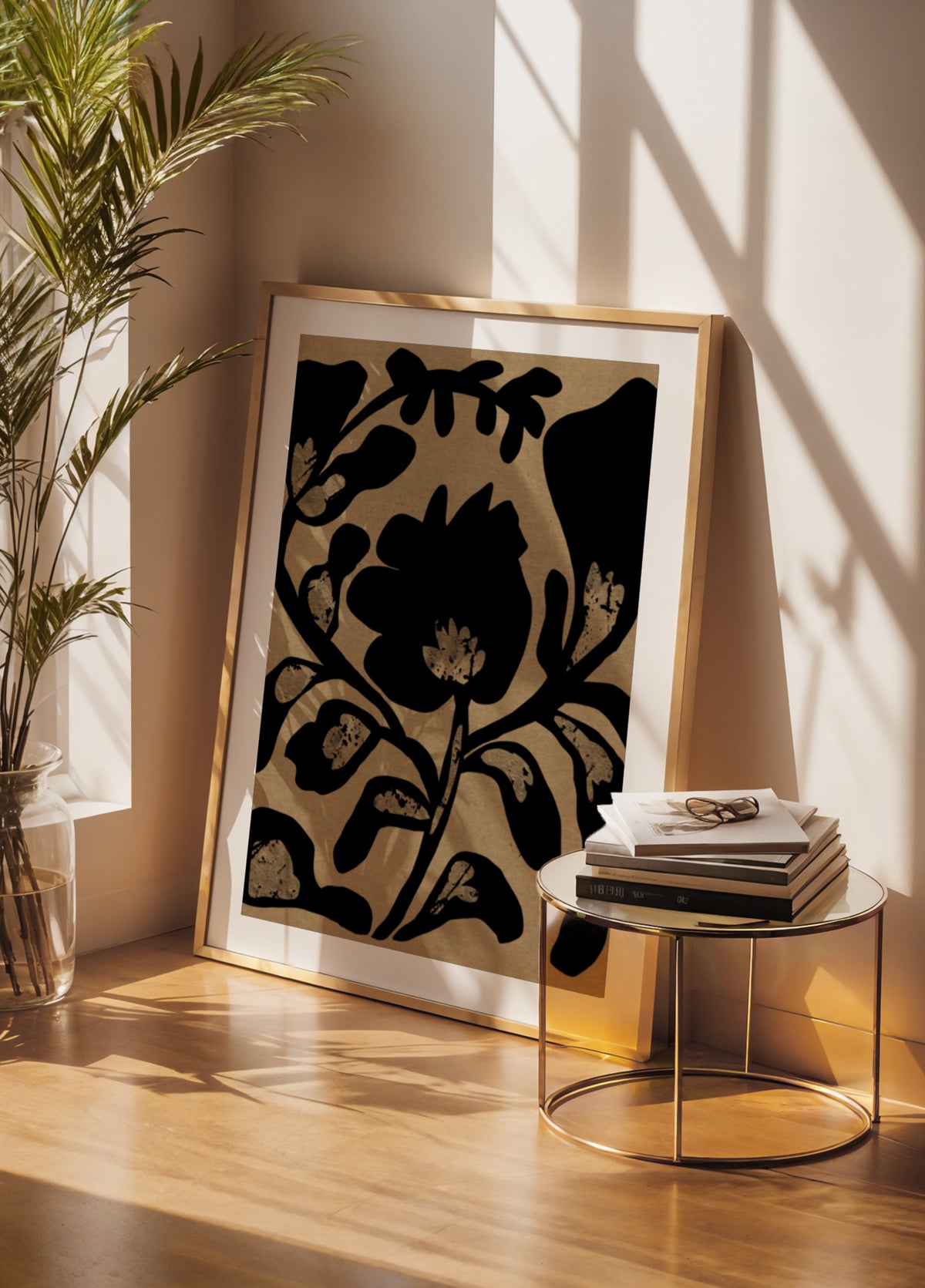 Schwaarz botanesch Silhouette