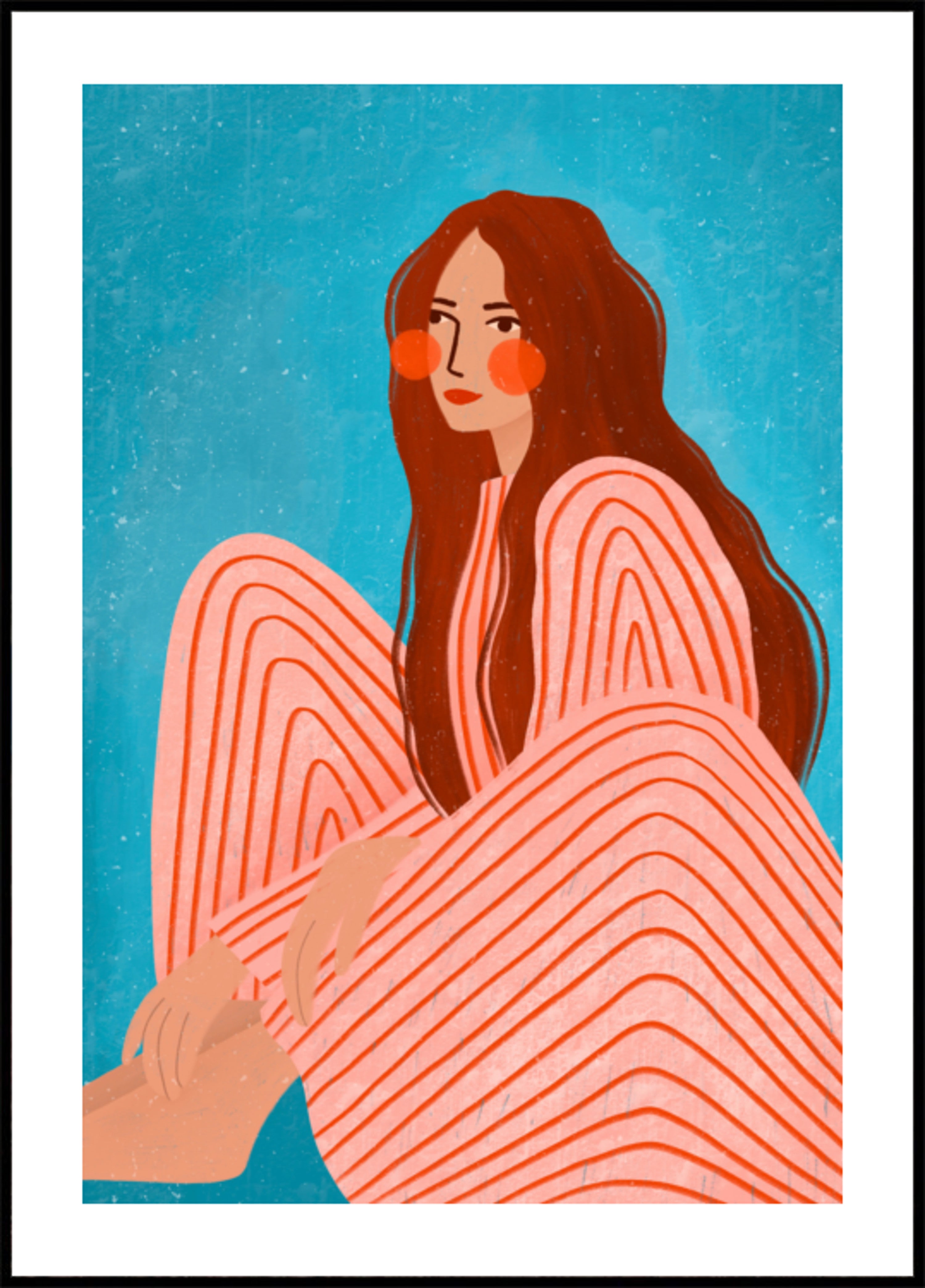 Serene Striped Woman