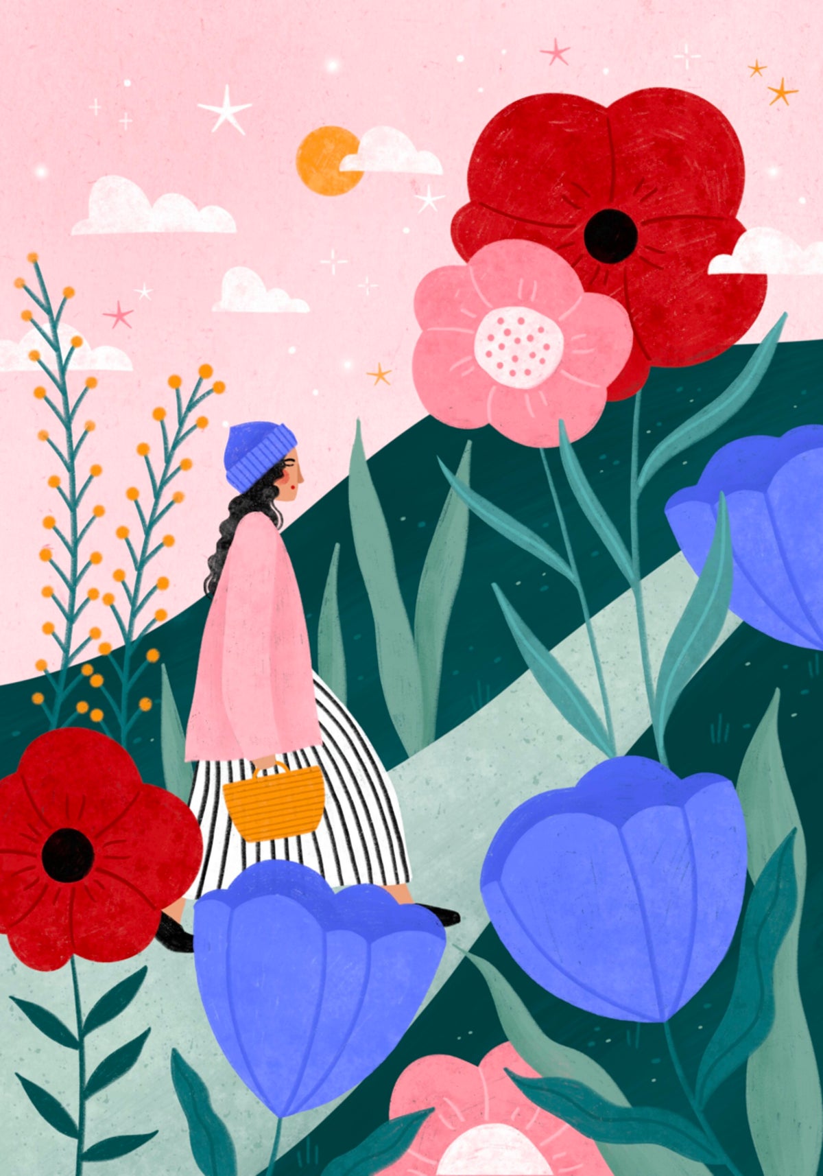 Whimsical Flower Path