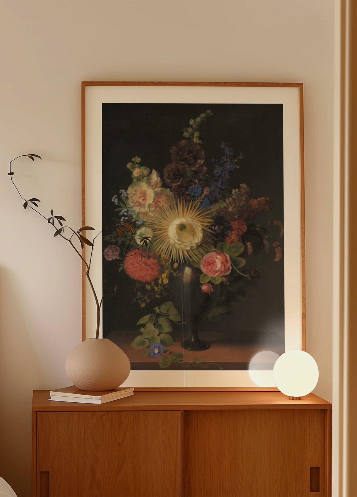 A Porphyry Vase With Cactus Grandiflora and Other Flowers By C. D. Fritzsch