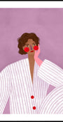 Dreamy Woman in Pajamas