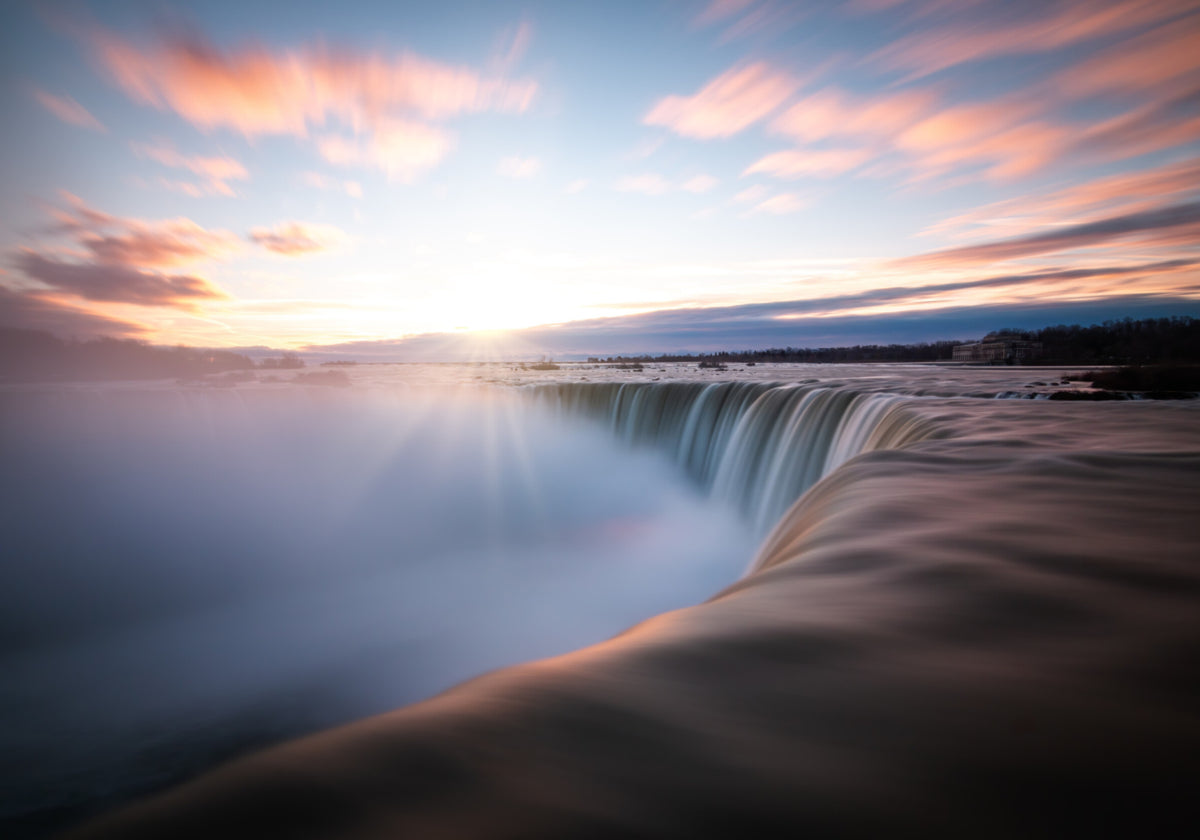 Golden Waasserfall Sonnenopgang