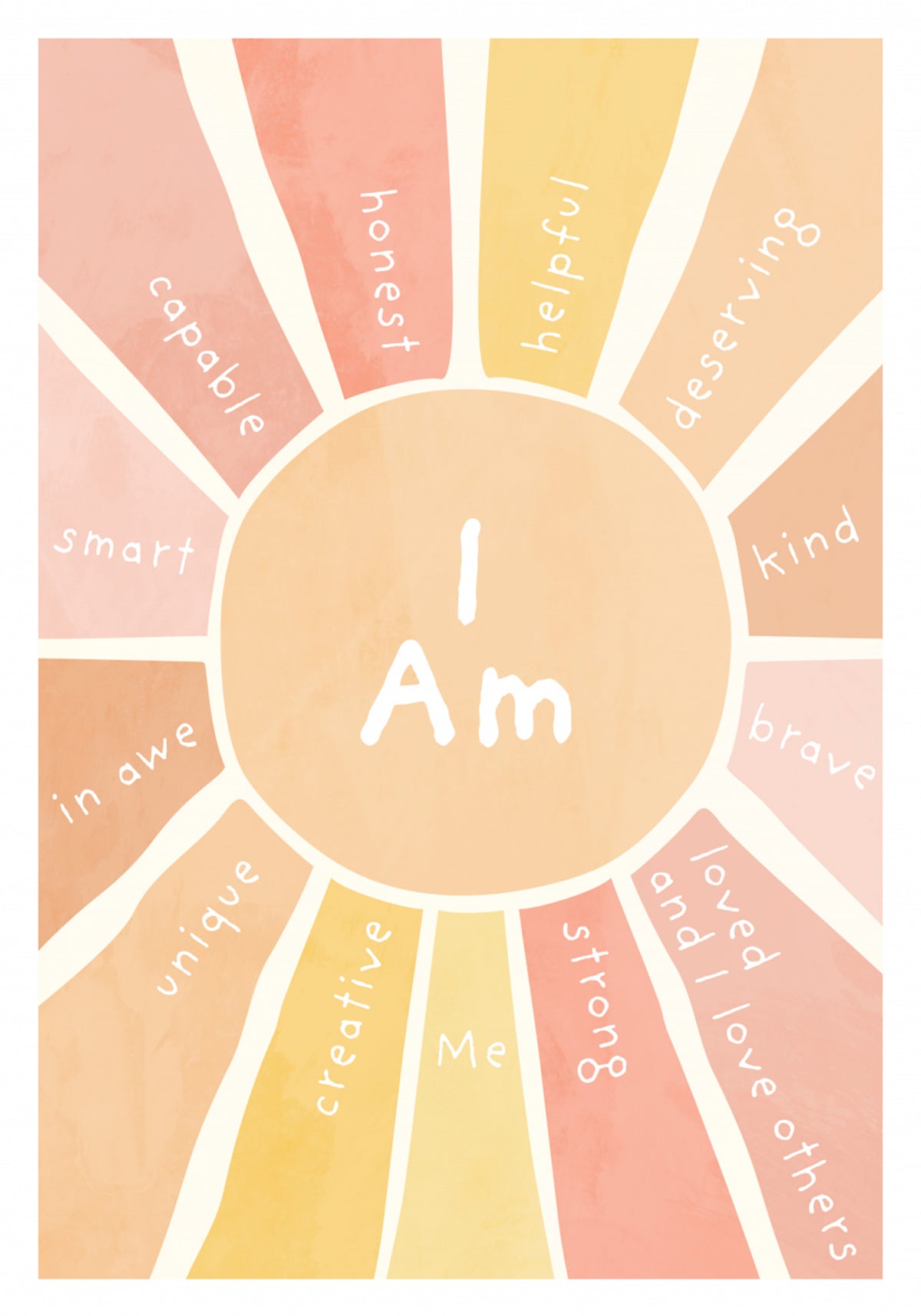 Positive Affirmations Sunburst