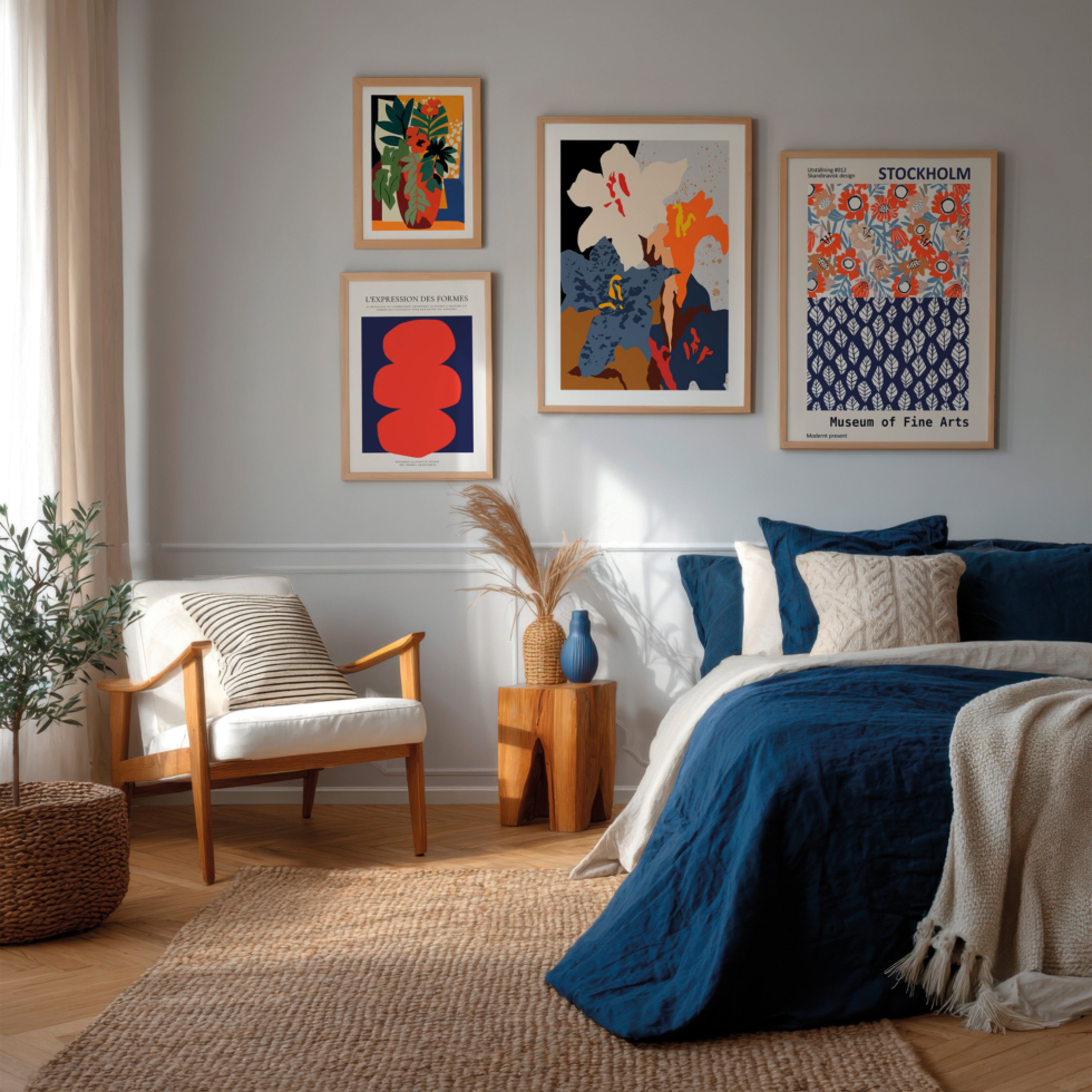 Bold blue & orange