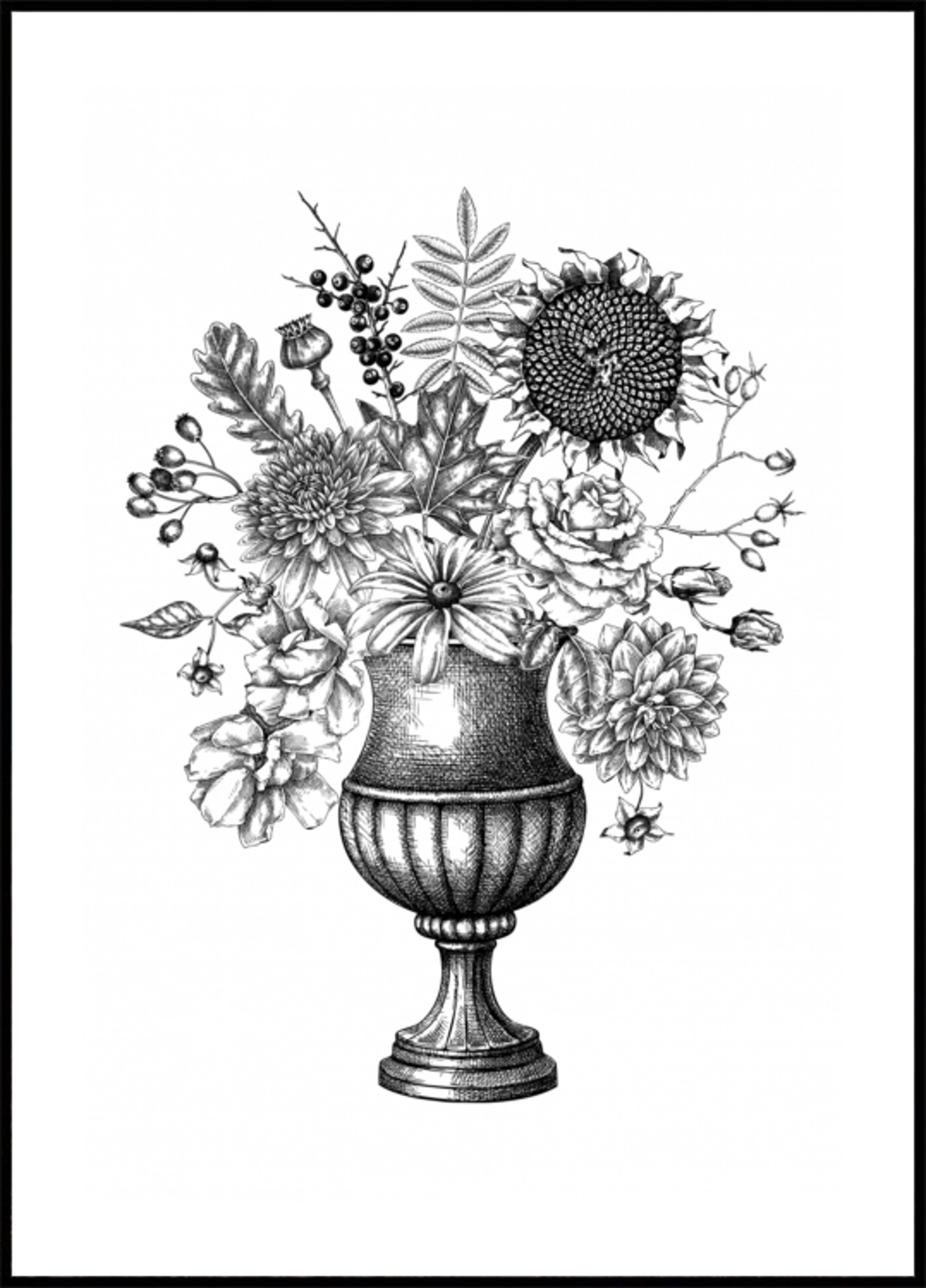Elegant Hierscht Blummen Urn