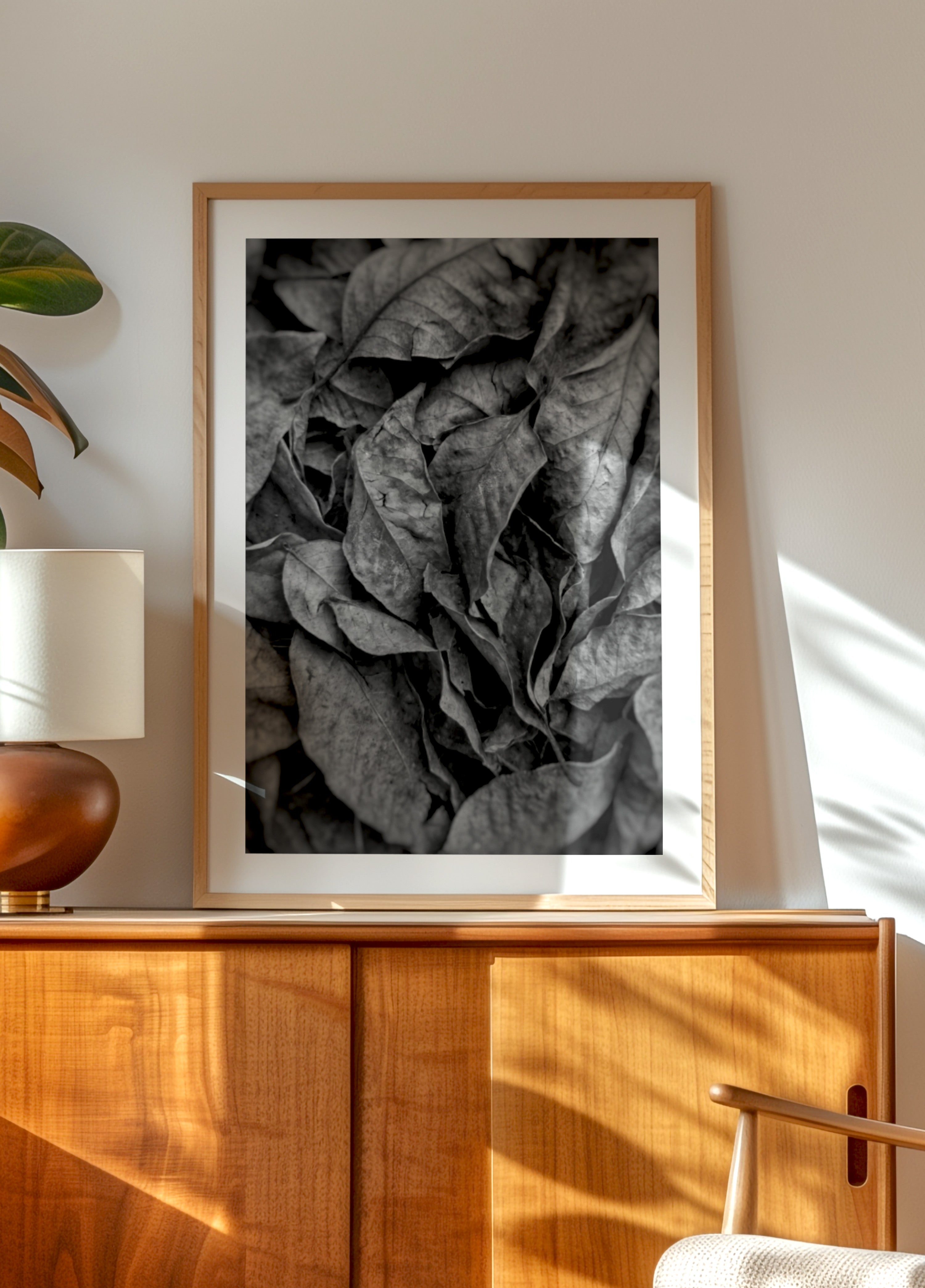 Monochrom Leaf Textur