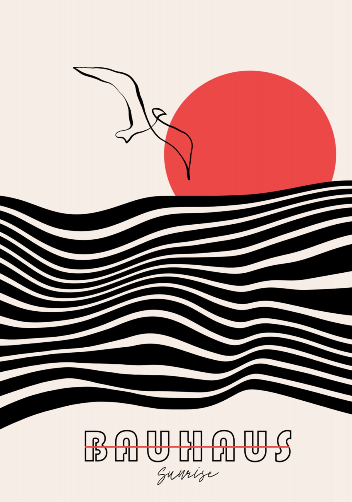 Bauhaus Sunrise Ocean