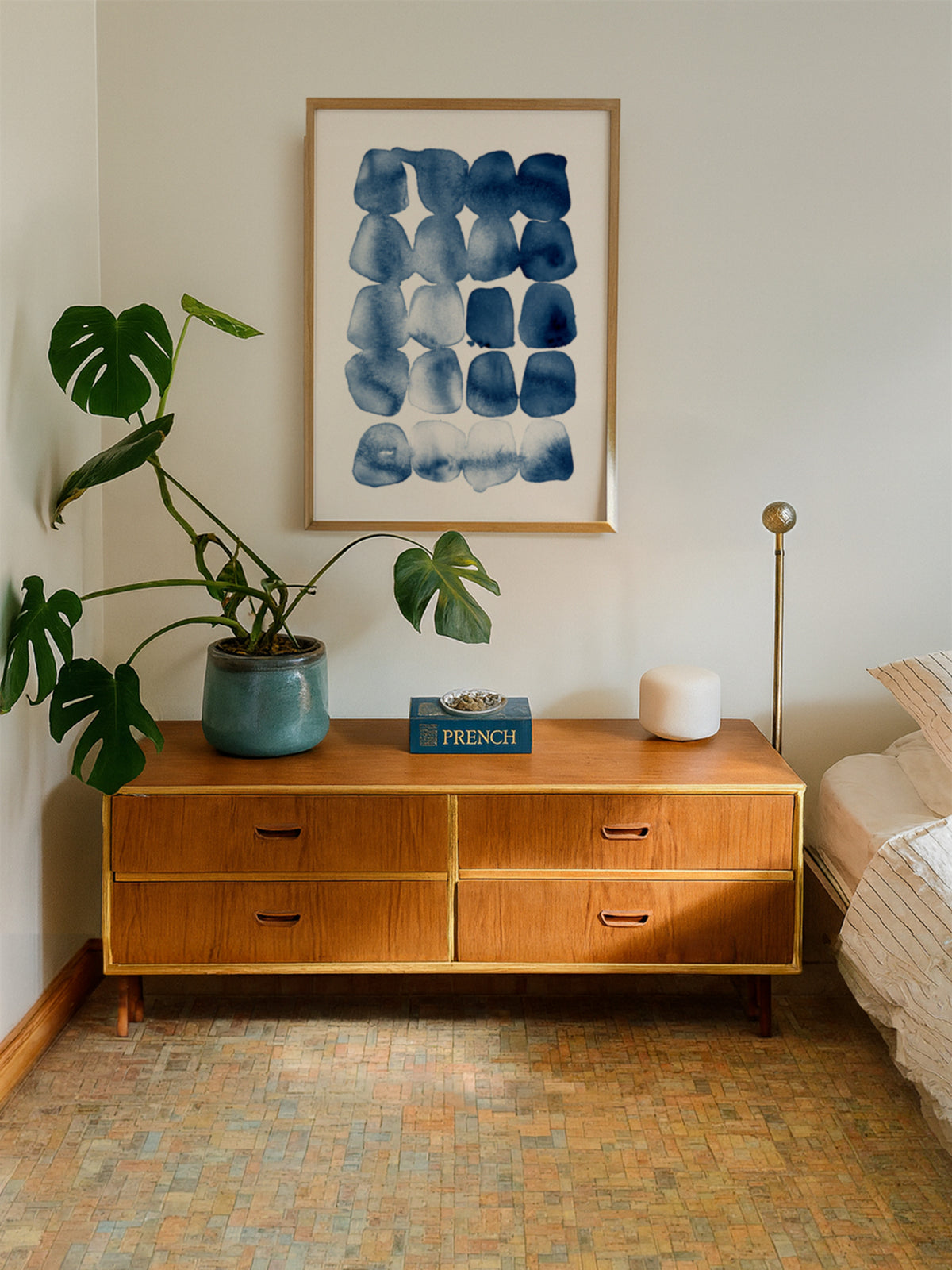 Indigo Aquarell Formen