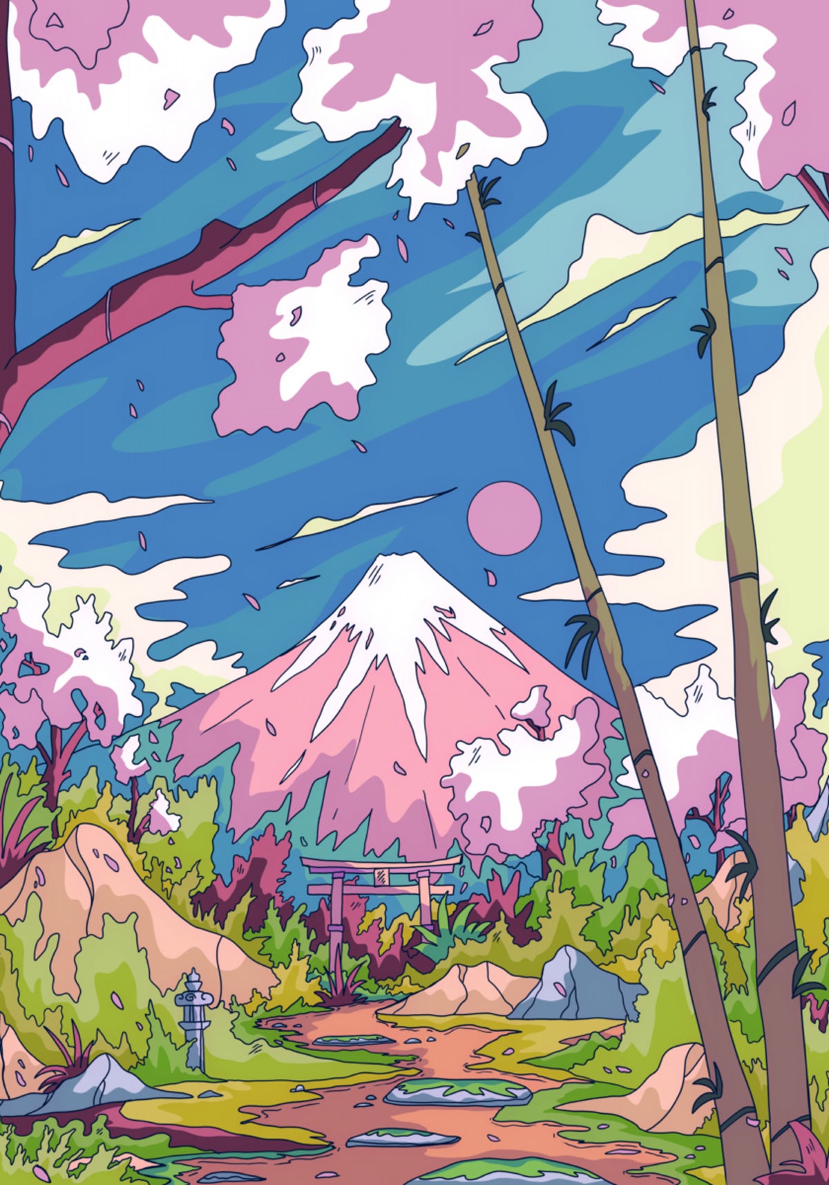 Mount Fuji Cherry Path