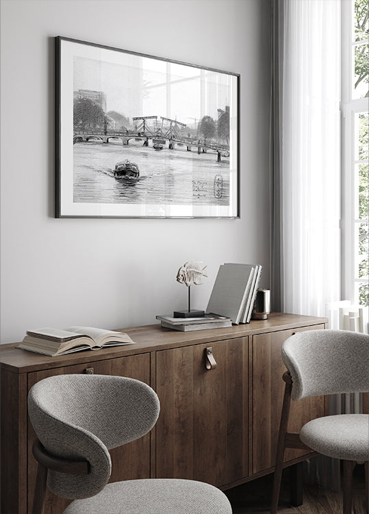The Magere Brug In Amsterdam - 09-11-23 Plakat - Posterbox