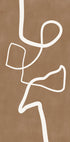 White Single Line Artwork Plakat - Posterbox