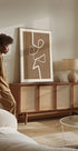 White Single Line Artwork Plakat - Posterbox