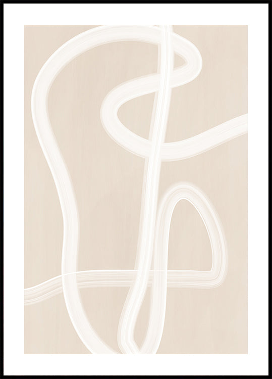 White Brush Stroke Poster (NEW) - Posterbox