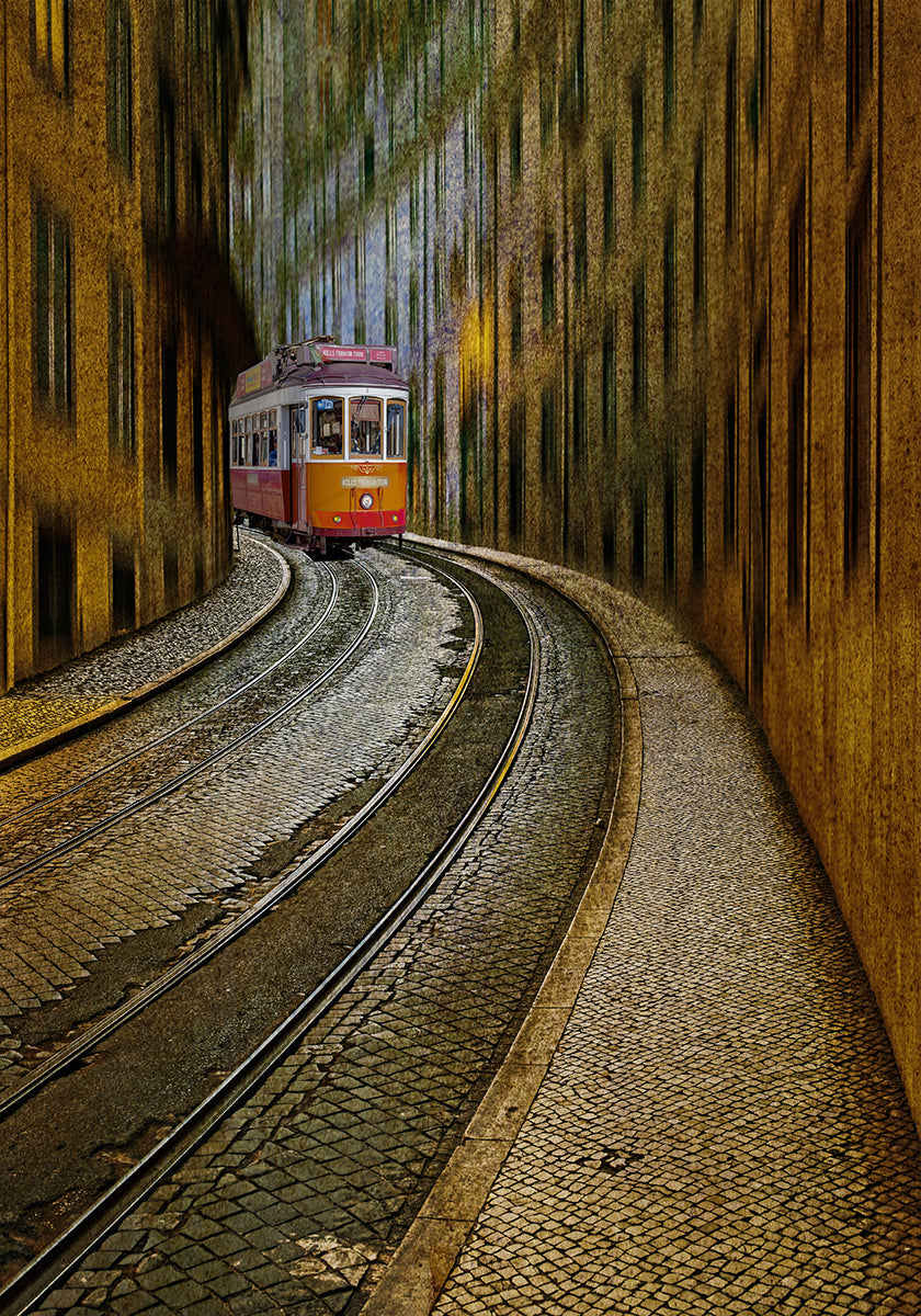 Railway with tram Plakat - Posterbox