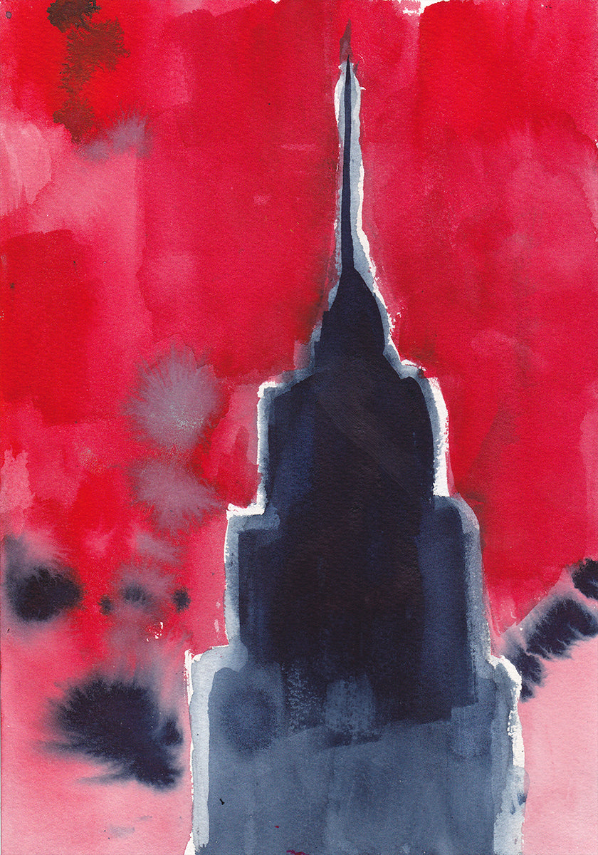 Empire State Building In Red (NEW) - Posterbox