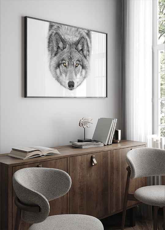 Yellow eyes - Timber Wolf Plakat - Posterbox