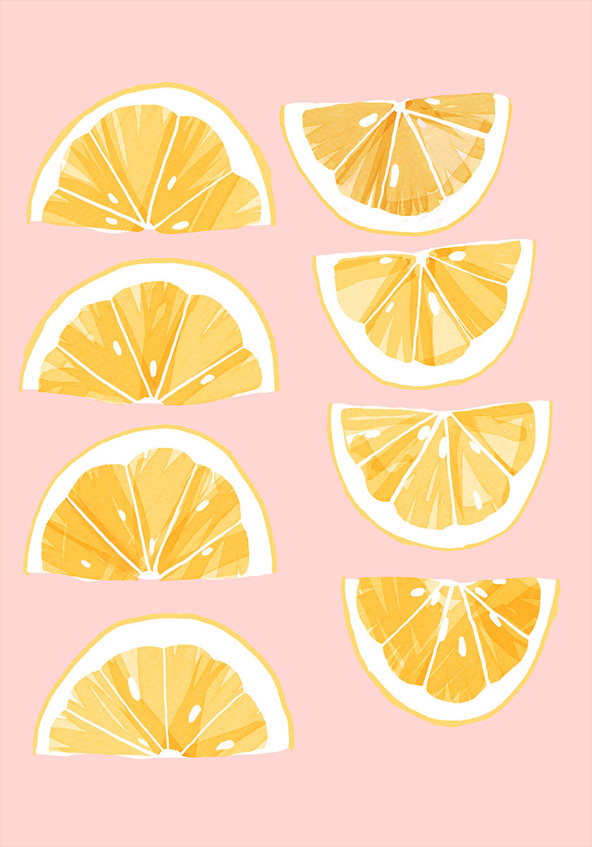 Sliced Lemons Plakat - Posterbox