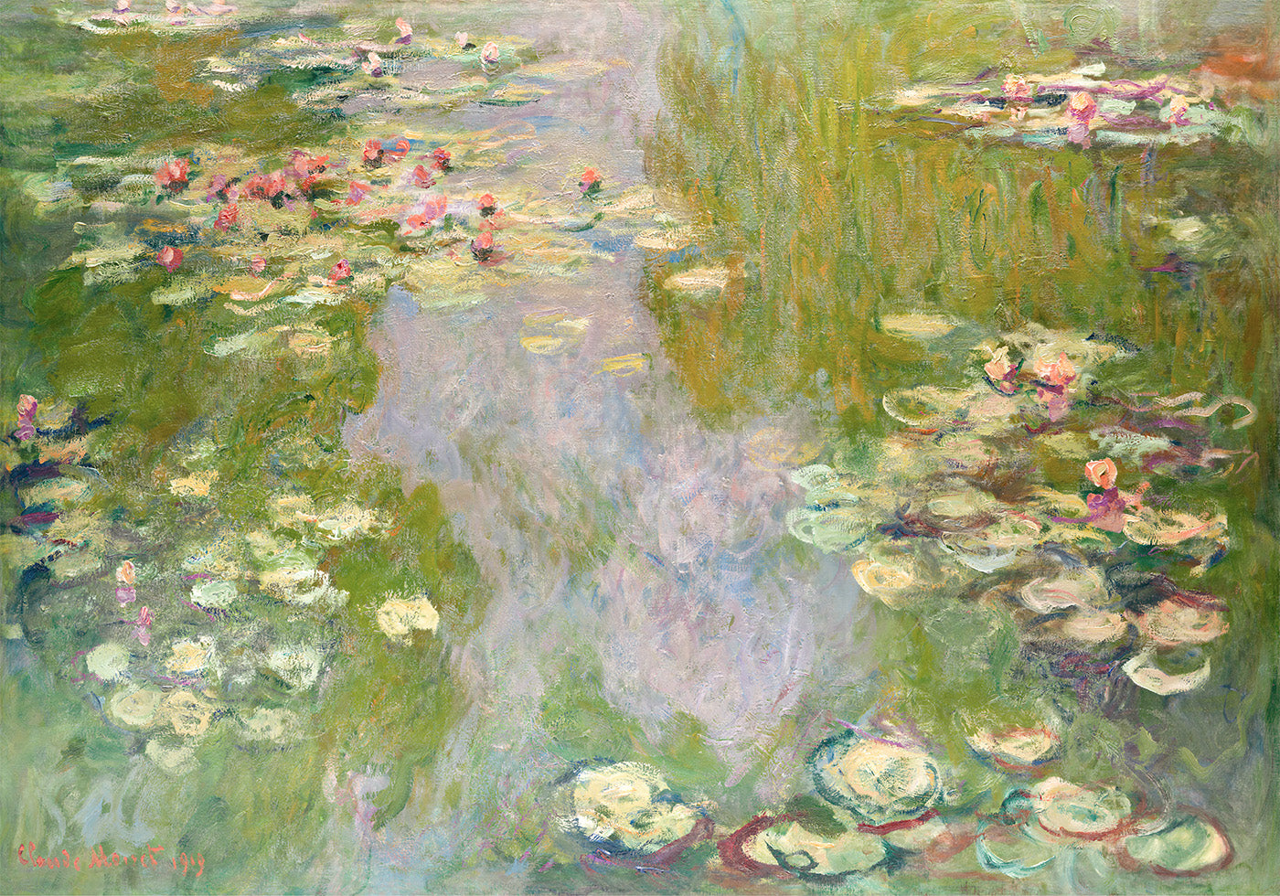 Plagát Water Lilies Landscape 1919 od Clauda Moneta