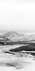 Frozen River Iceland b&amp;w Plakat - Posterbox