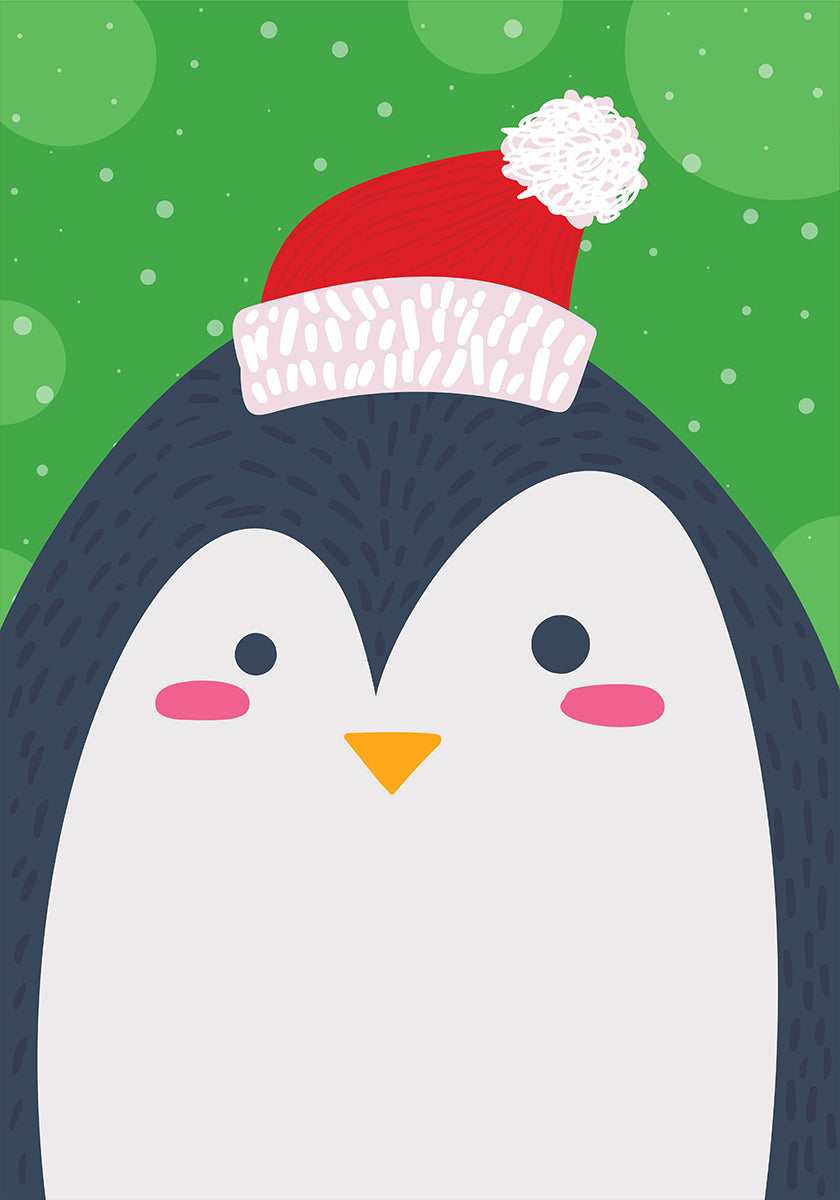 Festive Penguin Joy Plakat - Posterbox