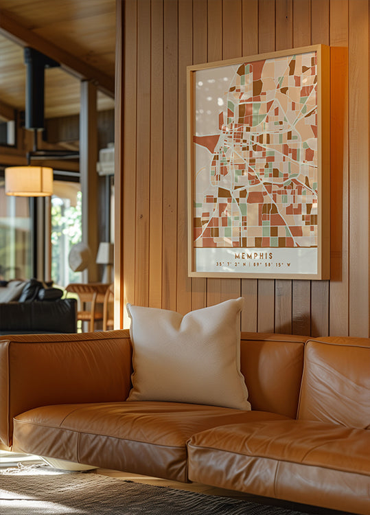 Black Maps Earth Tones 51 Plakat