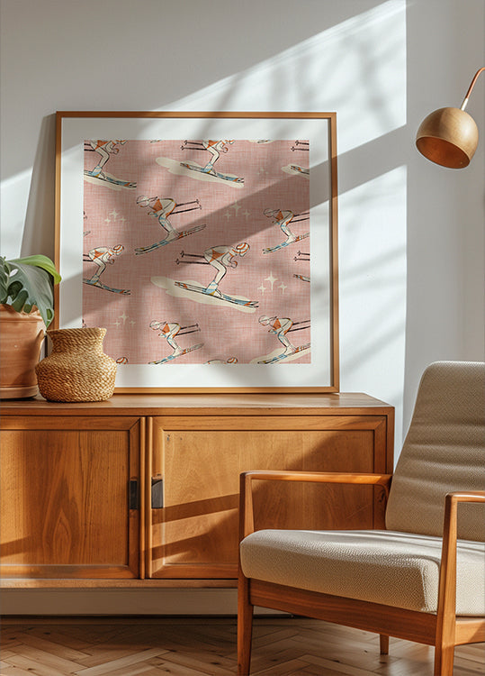 Sporturi de iarnă Retro Vintage Ski Blue.png (NOU)